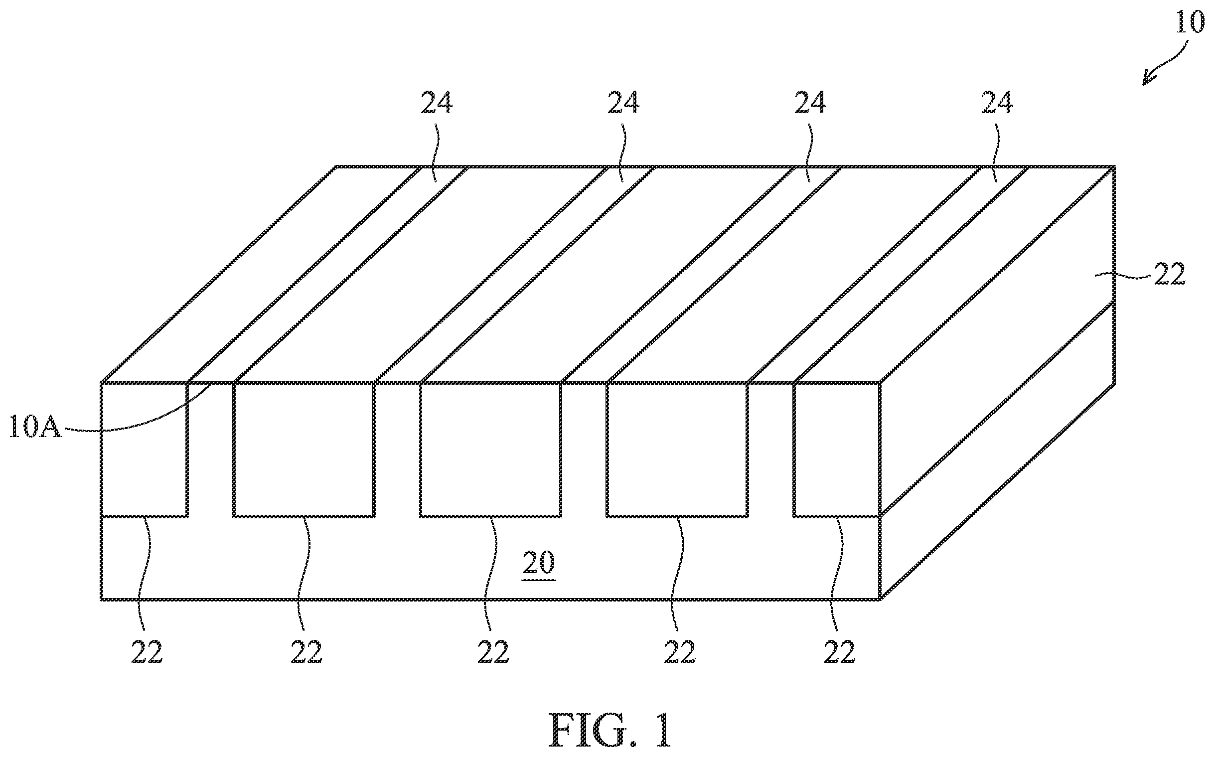 Patent US11810819 Figure 1 – Metal gates of transistors having reduced resistivity