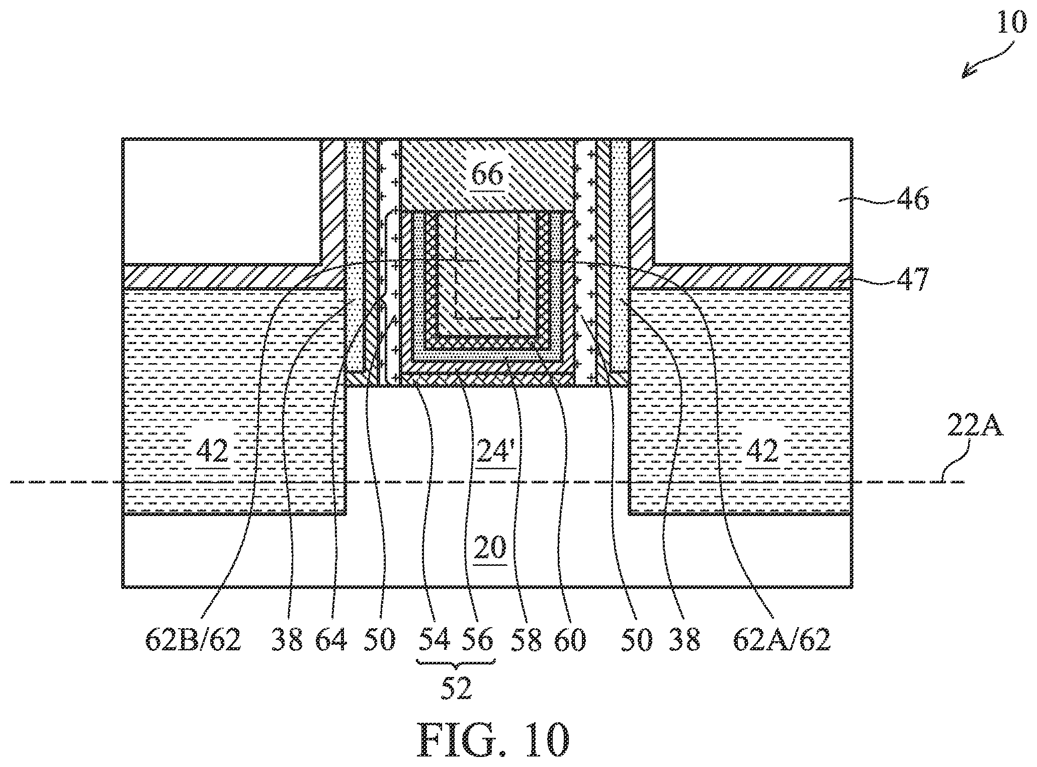 Patent US11810819 Figure 11 – Metal gates of transistors having reduced resistivity