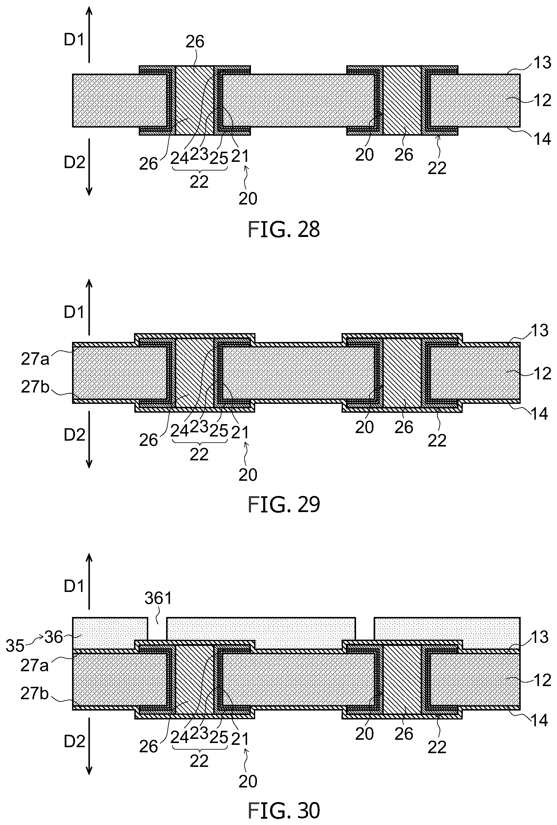 Patent US11810820 Figure 12 – Through electrode substrate, method of manufacturing through electrode substrate, and mounting substrate