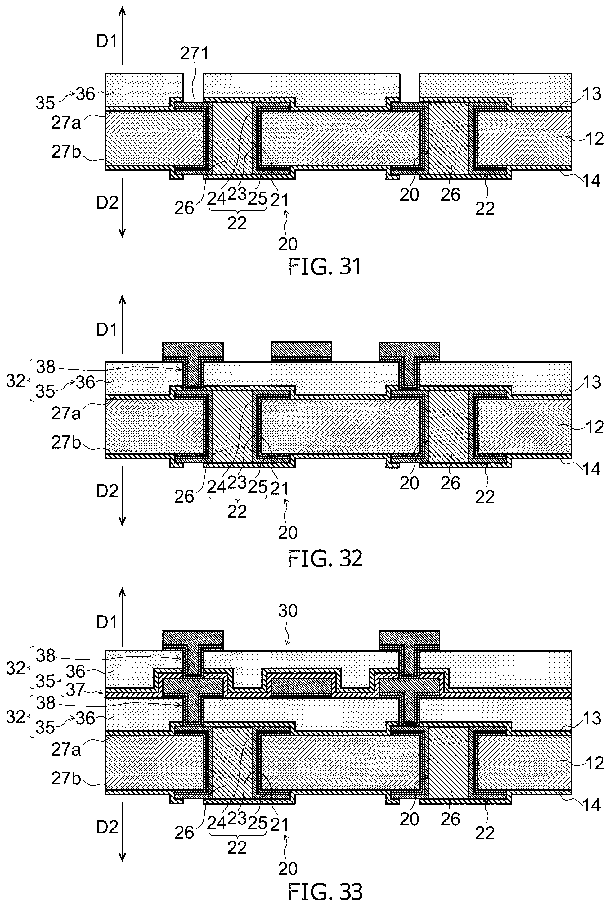 Patent US11810820 Figure 13 – Through electrode substrate, method of manufacturing through electrode substrate, and mounting substrate