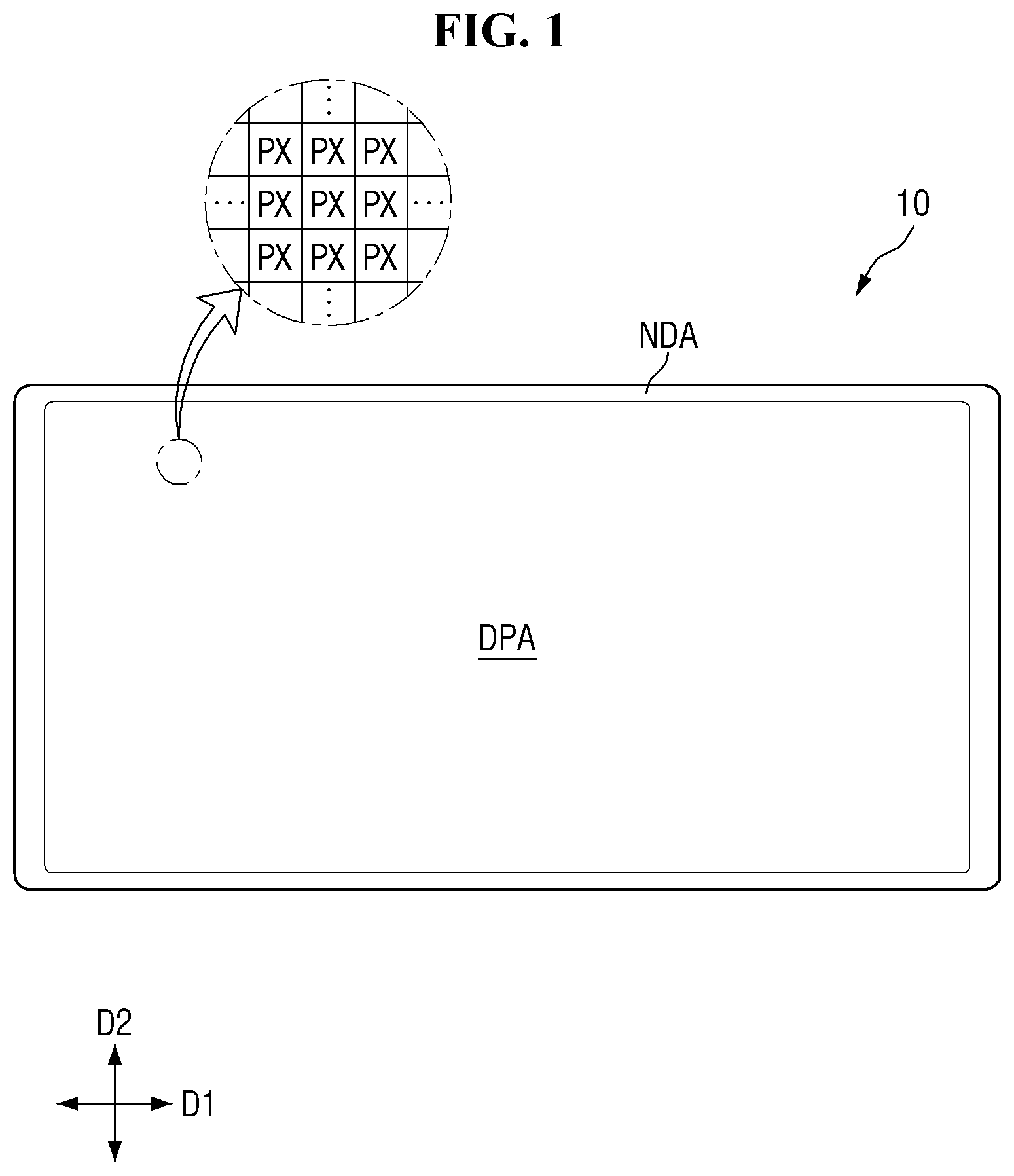 Patent US11810829 — Apparatus for inspecting light emitting elements, method of inspecting light emitting elements using the apparatus, and method of manufacturing display device using the apparatus — Figure 1