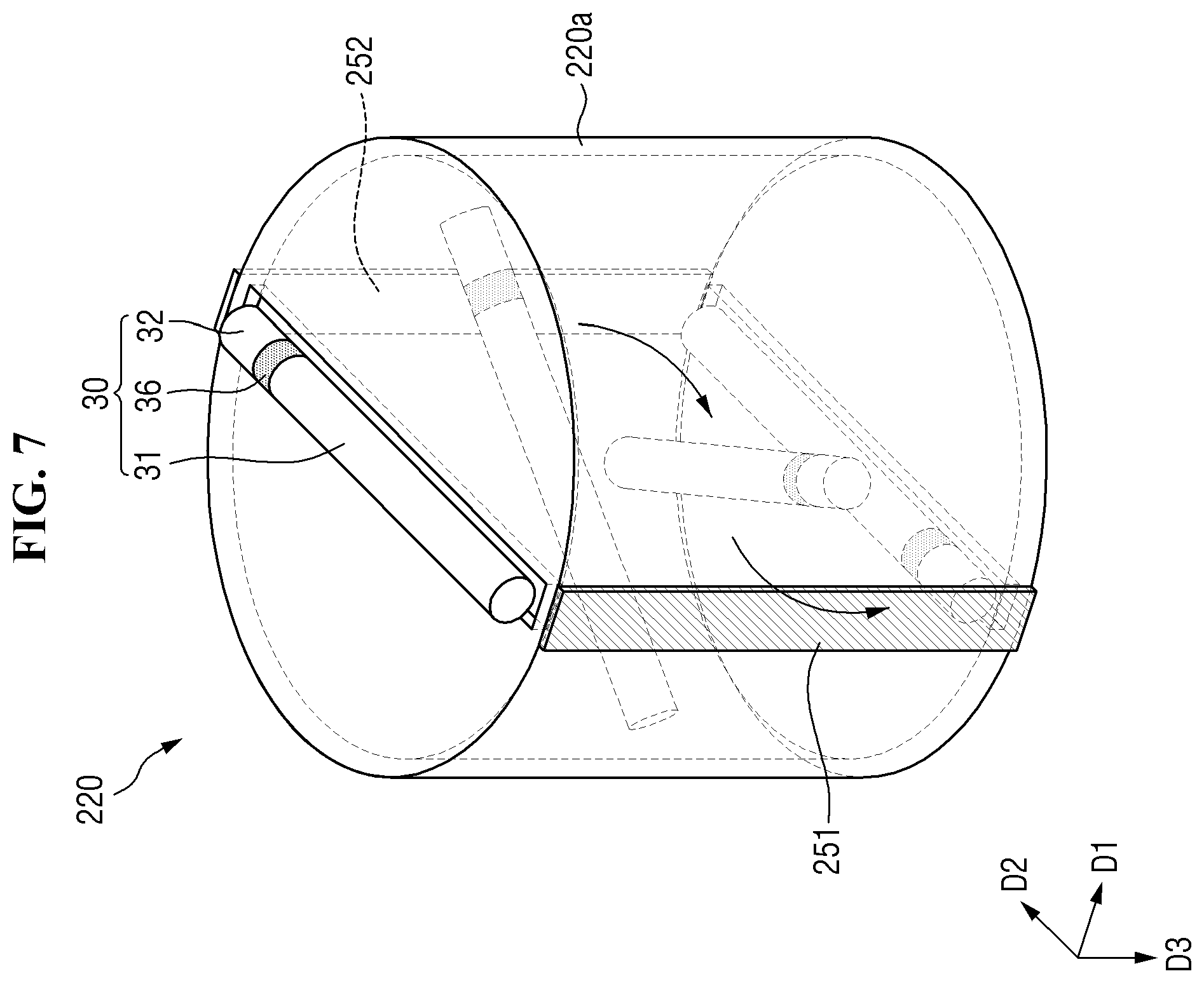 Patent US11810829 Figure 7 – Apparatus for inspecting light emitting elements, method of inspecting light emitting elements using the apparatus, and method of manufacturing display device using the apparatus