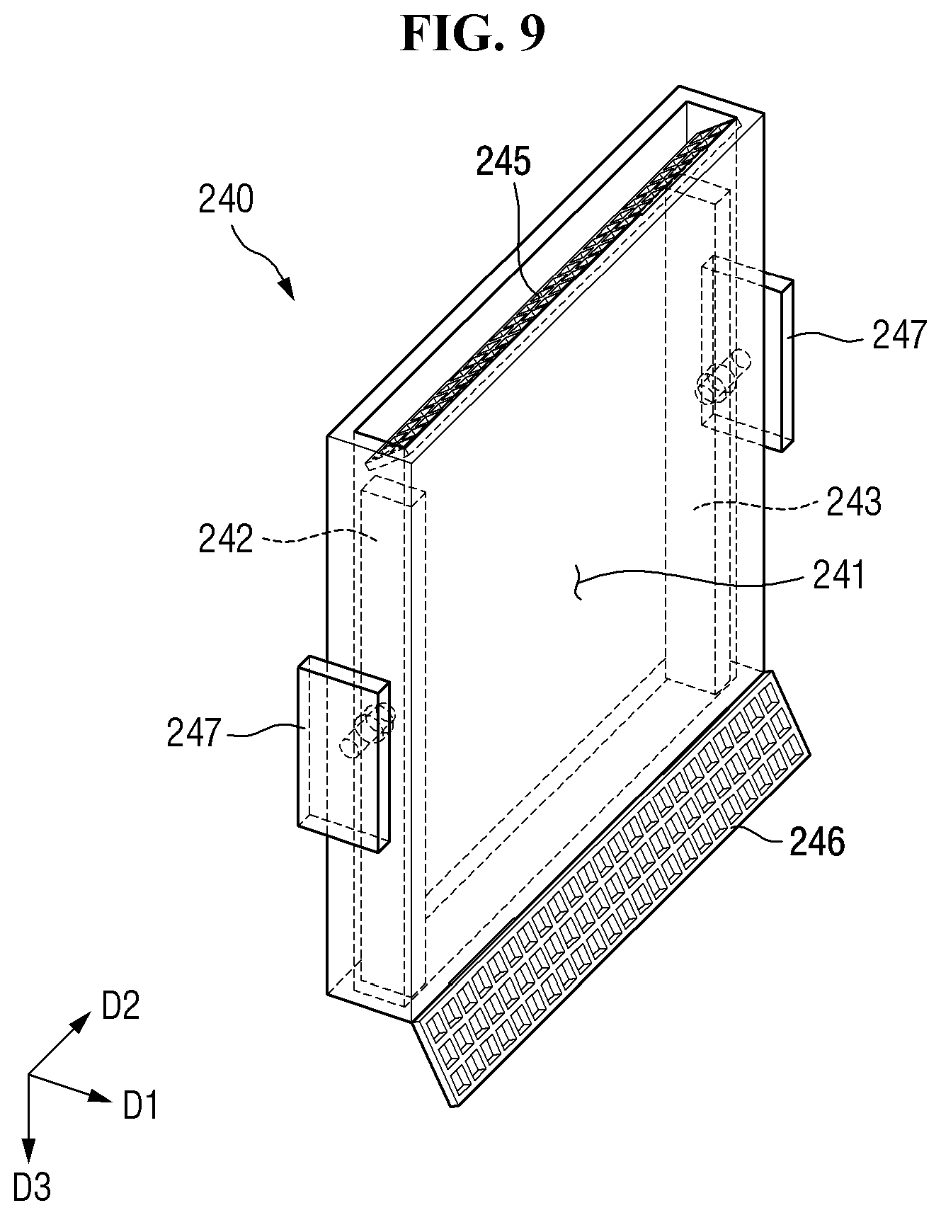 Patent US11810829 Figure 9 – Apparatus for inspecting light emitting elements, method of inspecting light emitting elements using the apparatus, and method of manufacturing display device using the apparatus
