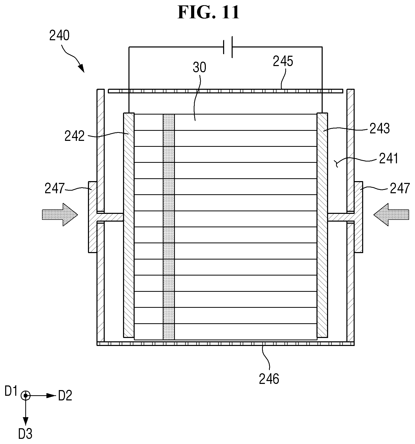 Patent US11810829 Figure 11 – Apparatus for inspecting light emitting elements, method of inspecting light emitting elements using the apparatus, and method of manufacturing display device using the apparatus