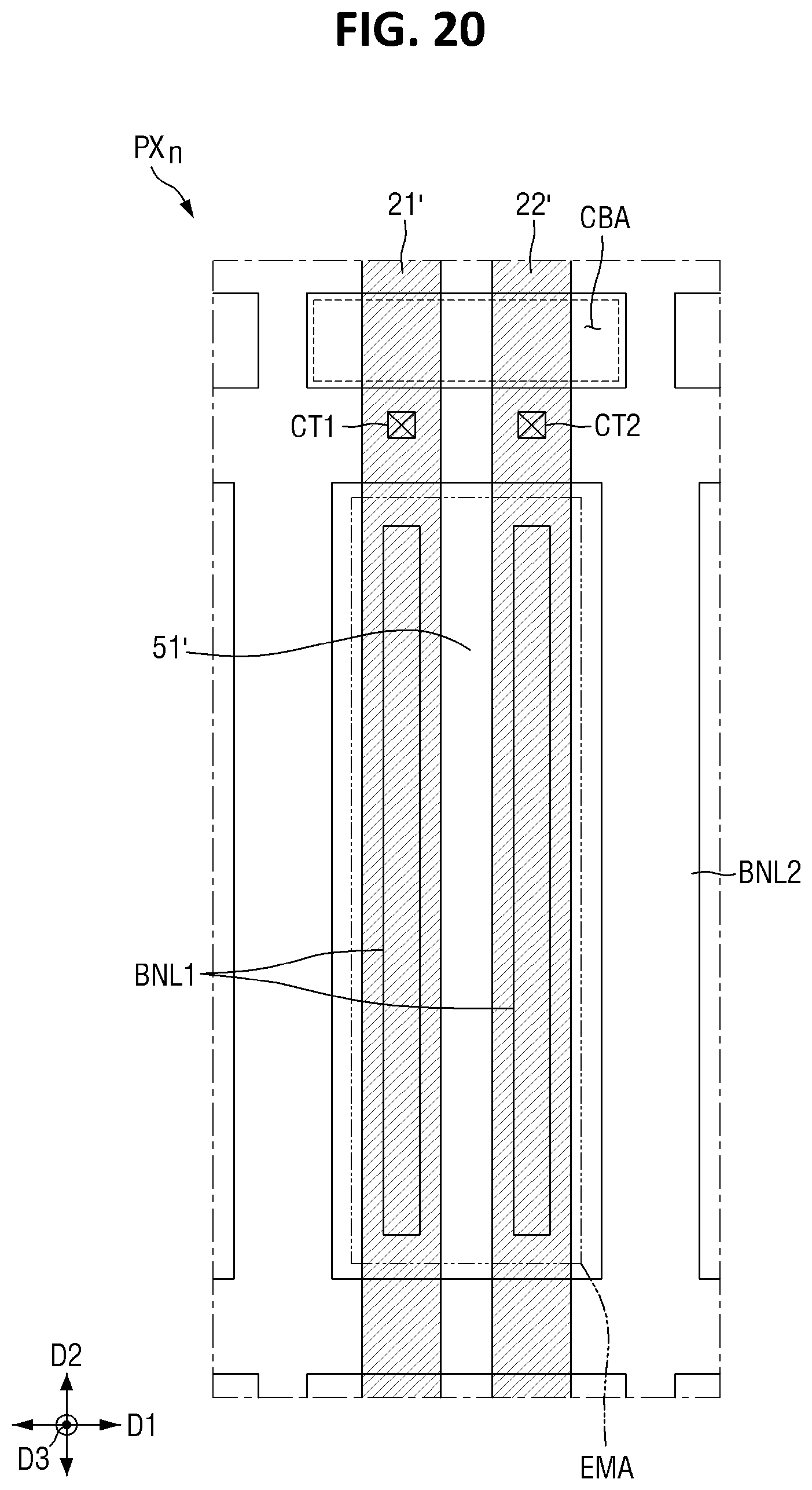Patent US11810829 Figure 20 – Apparatus for inspecting light emitting elements, method of inspecting light emitting elements using the apparatus, and method of manufacturing display device using the apparatus