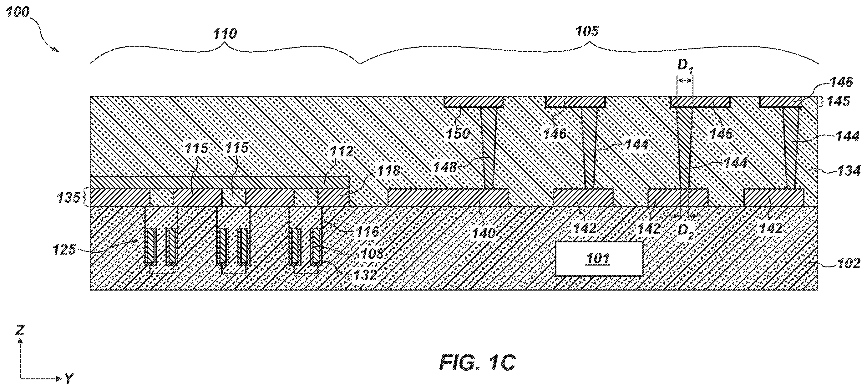 Patent US11810838 Figure 3 – Microelectronic devices, and related electronic systems and methods of forming microelectronic devices