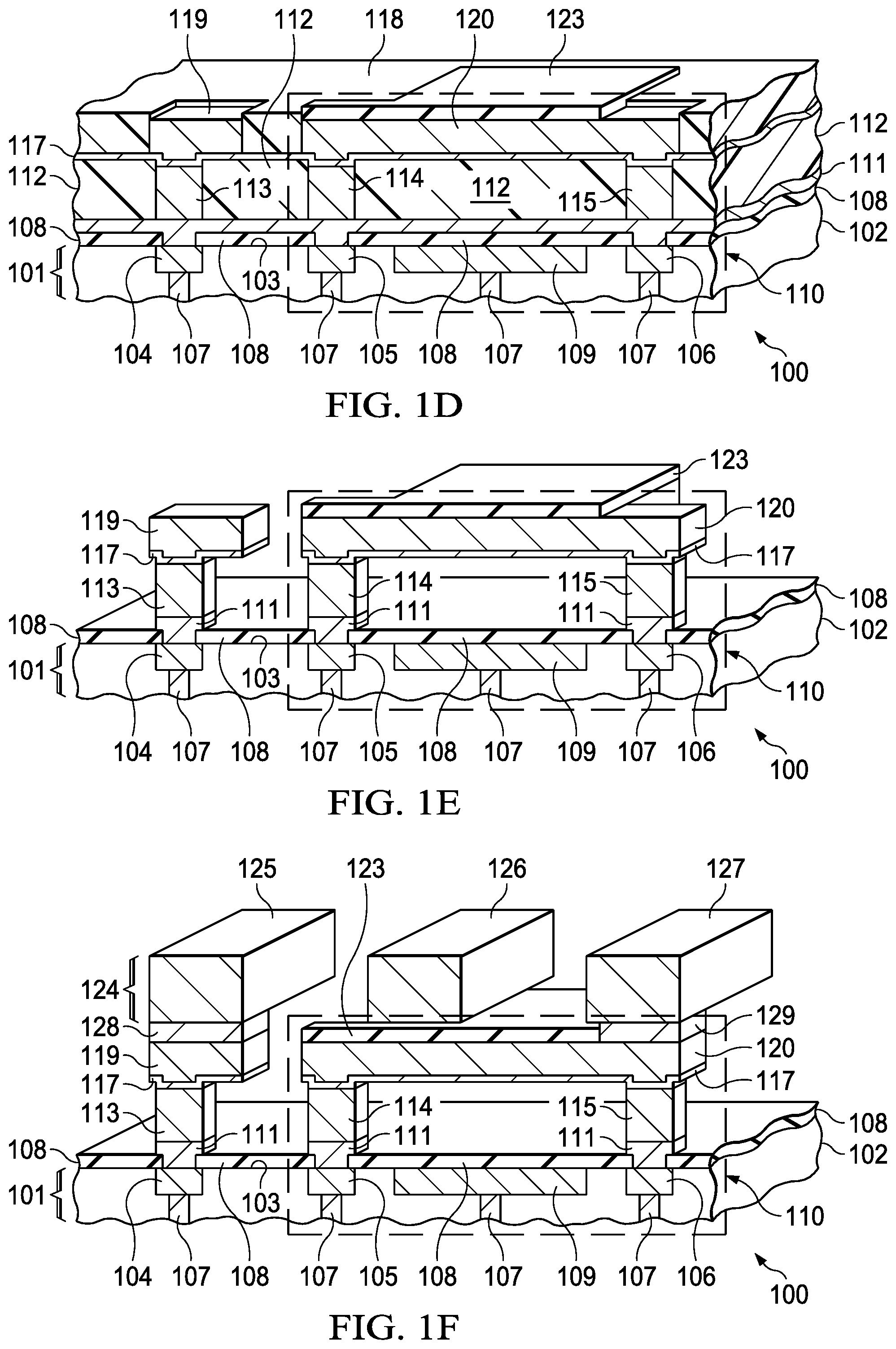 Patent US11810843 Figure 2 – Integrated capacitor with extended head bump bond pillar