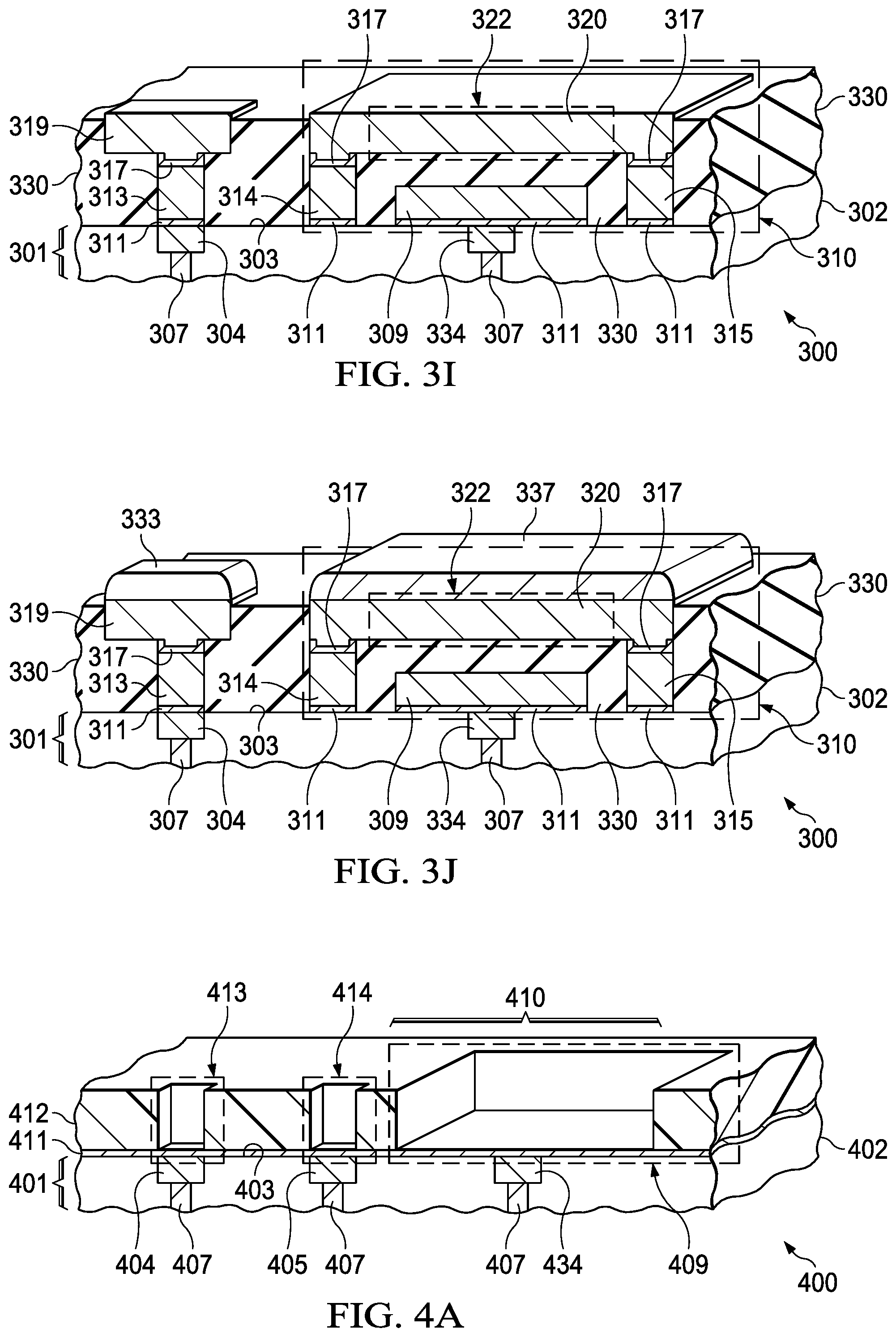 Patent US11810843 Figure 8 – Integrated capacitor with extended head bump bond pillar