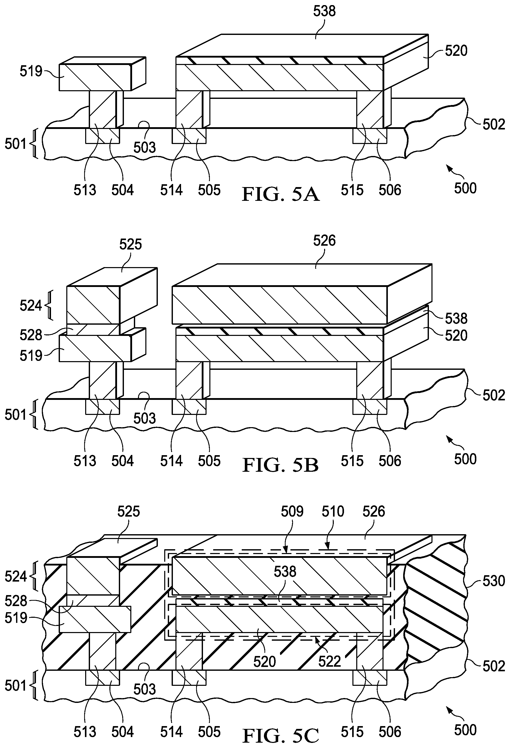 Patent US11810843 Figure 11 – Integrated capacitor with extended head bump bond pillar