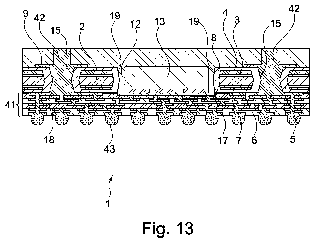 Patent US11810844 Figure 13 – Component carrier and method of manufacturing the same