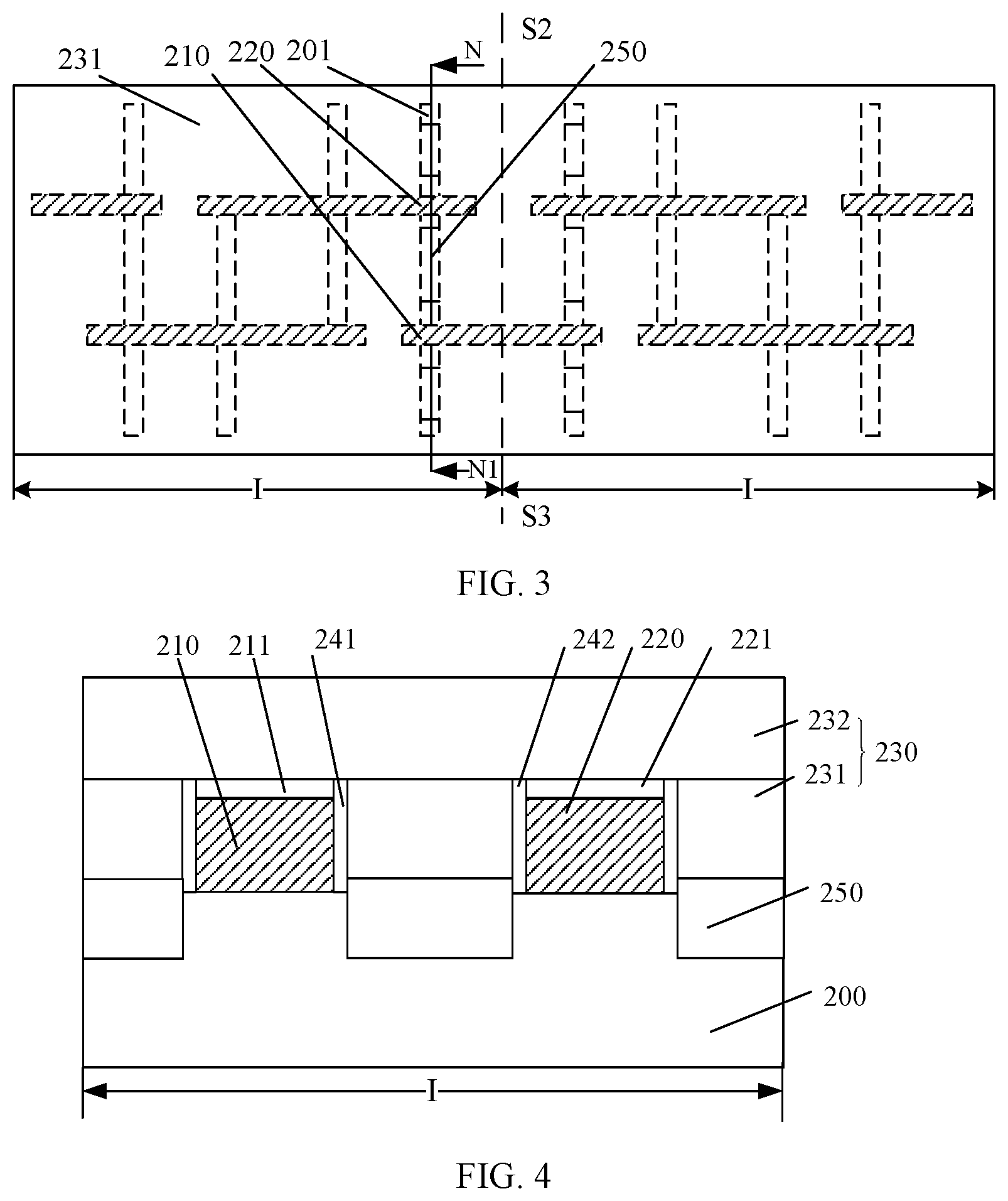 Patent US11810860 Figure 2 – Semiconductor device with conductive structure and insulation layer of different width