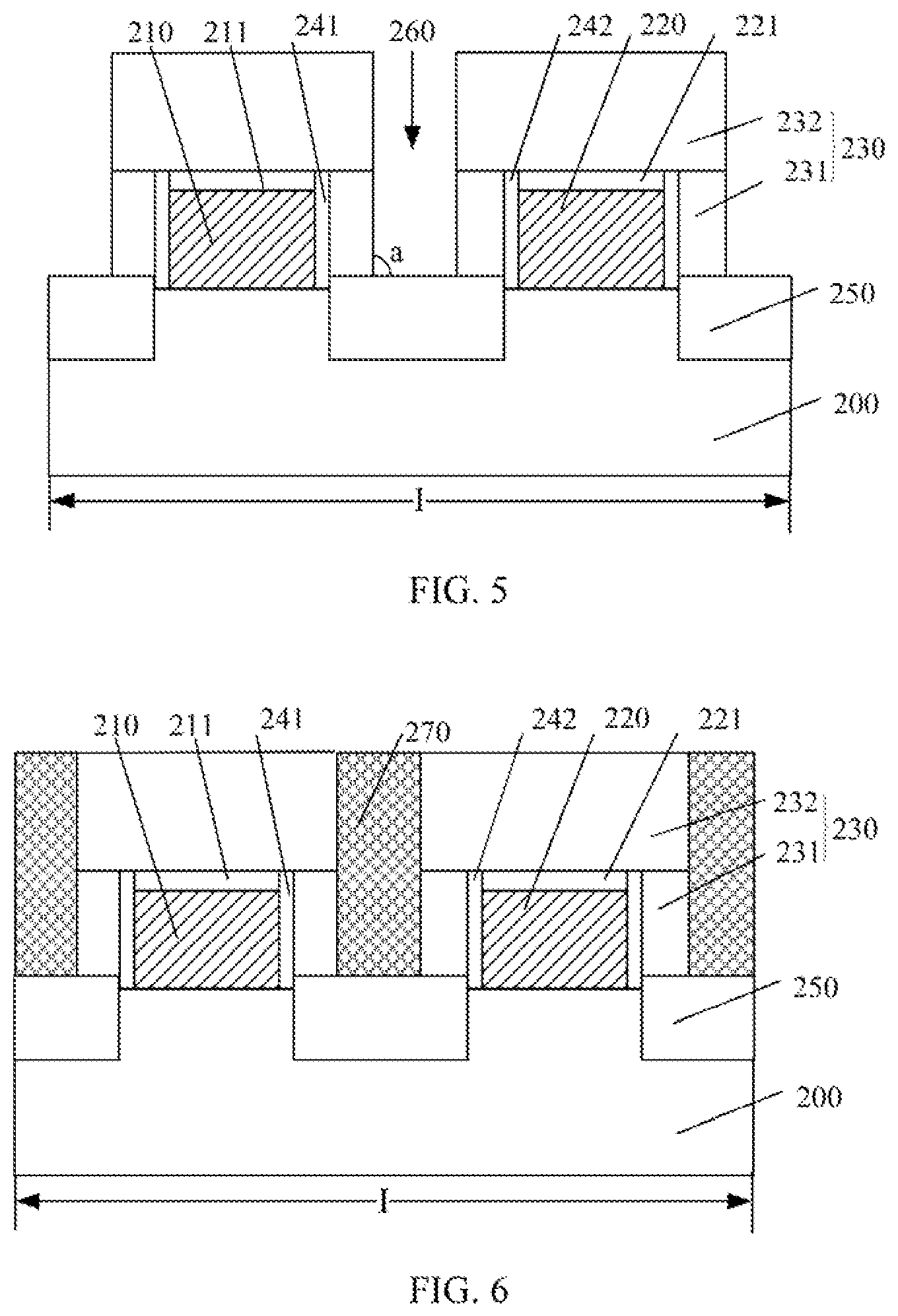 Patent US11810860 Figure 3 – Semiconductor device with conductive structure and insulation layer of different width
