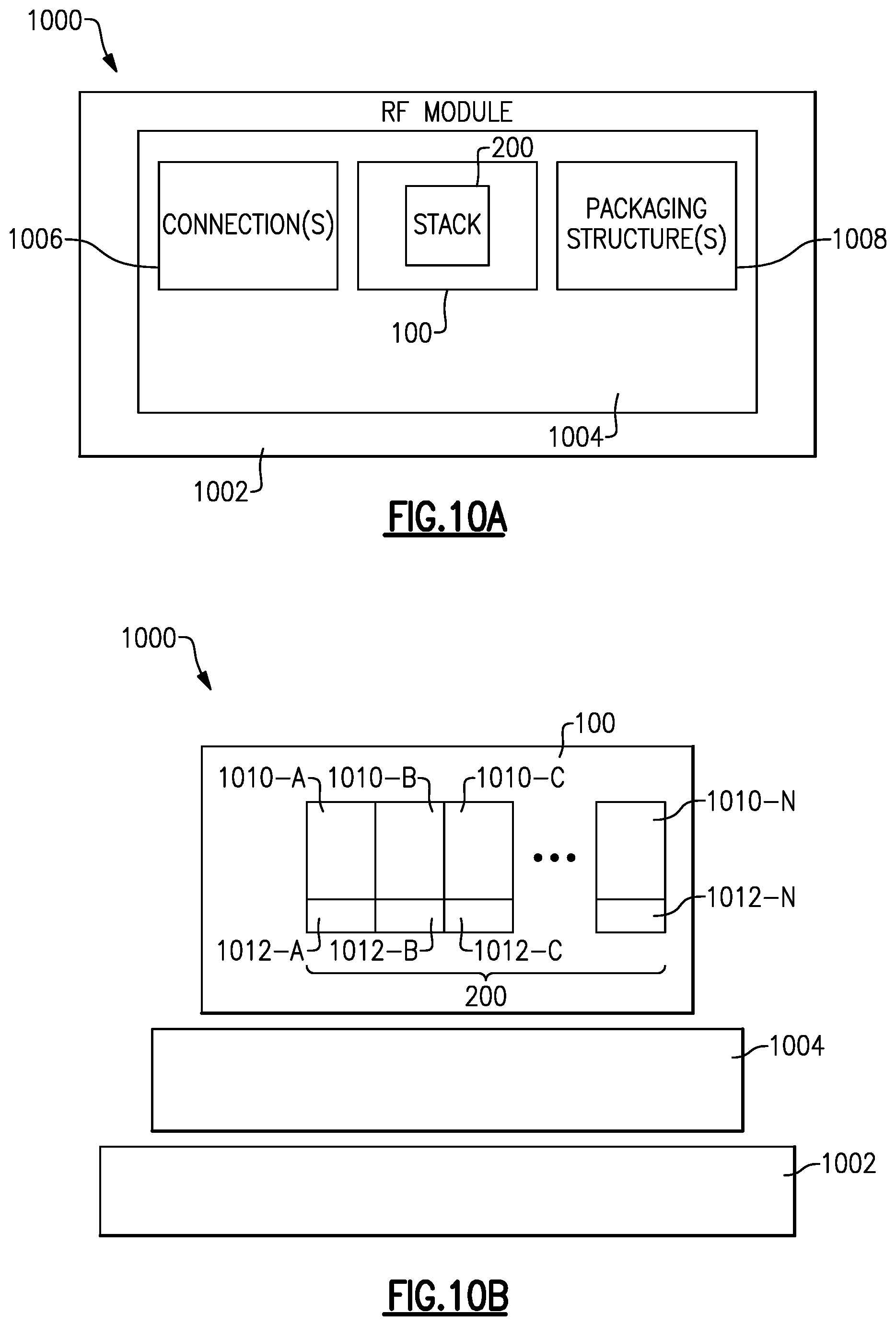 Patent US11810874 Figure 11 – Devices and methods related to voltage compensated switch stack