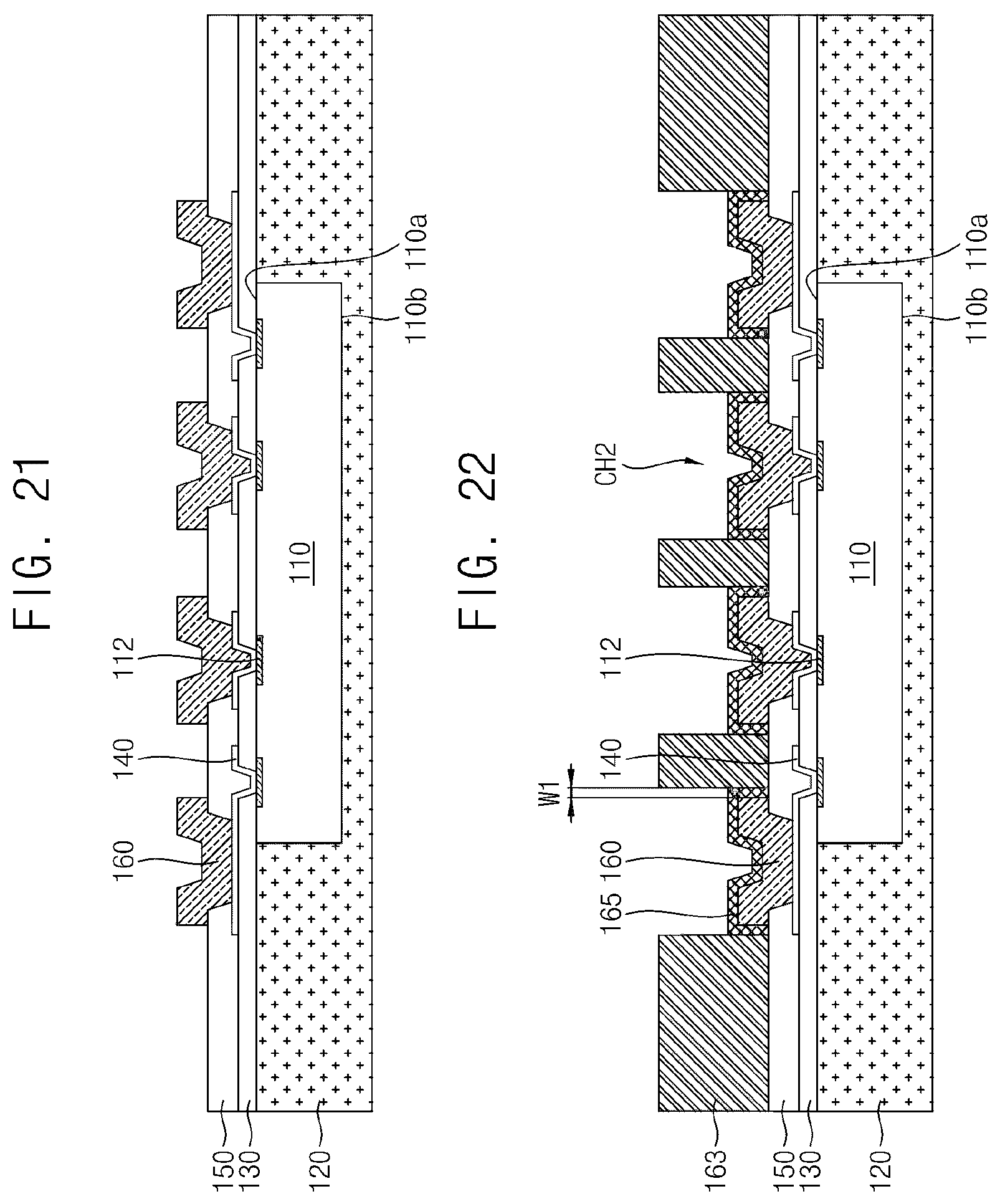 Patent US11810878 Figure 14 – Wafer-level package including under bump metal layer
