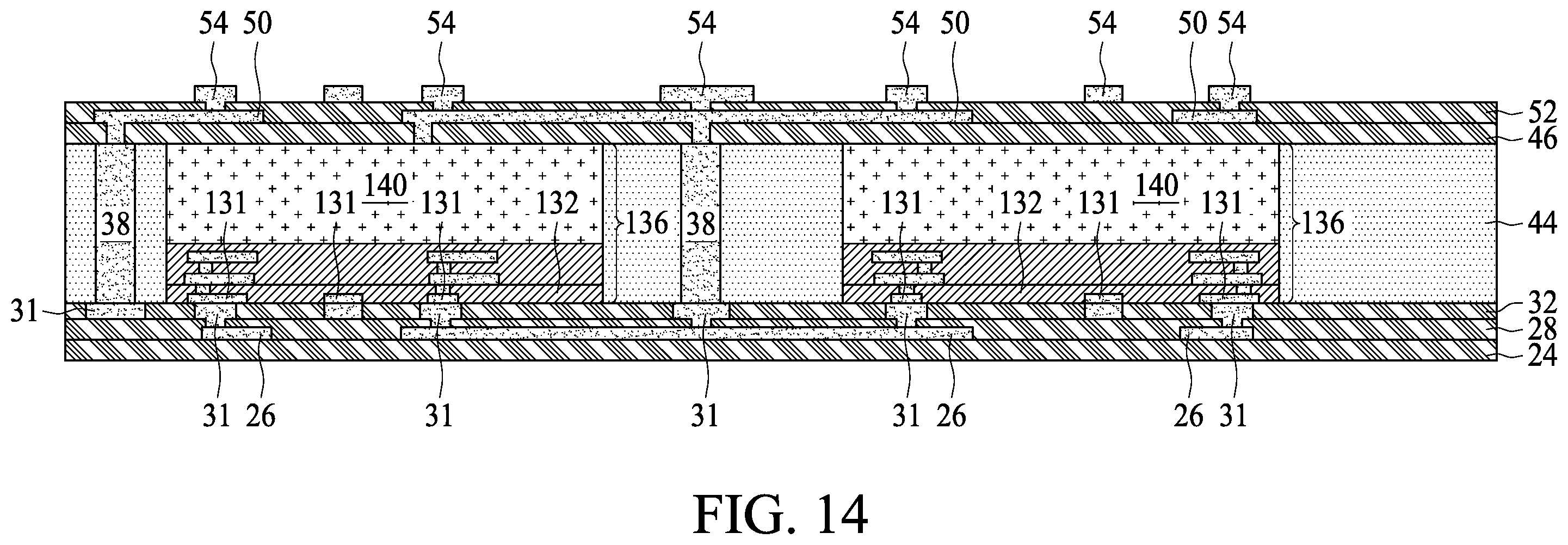 Patent US11810899 Figure 14 – 3DIC formation with dies bonded to formed RDLs