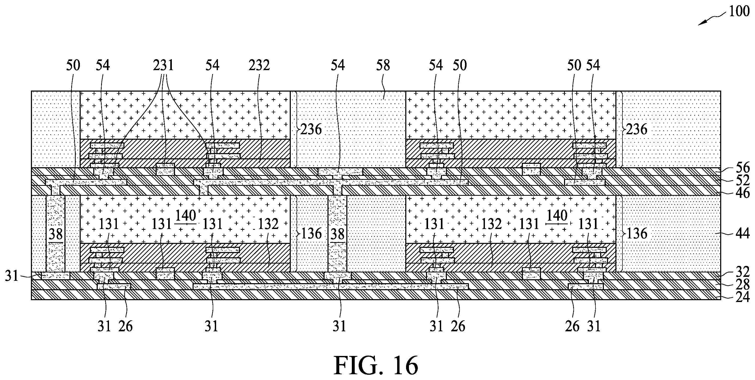 Patent US11810899 Figure 16 – 3DIC formation with dies bonded to formed RDLs
