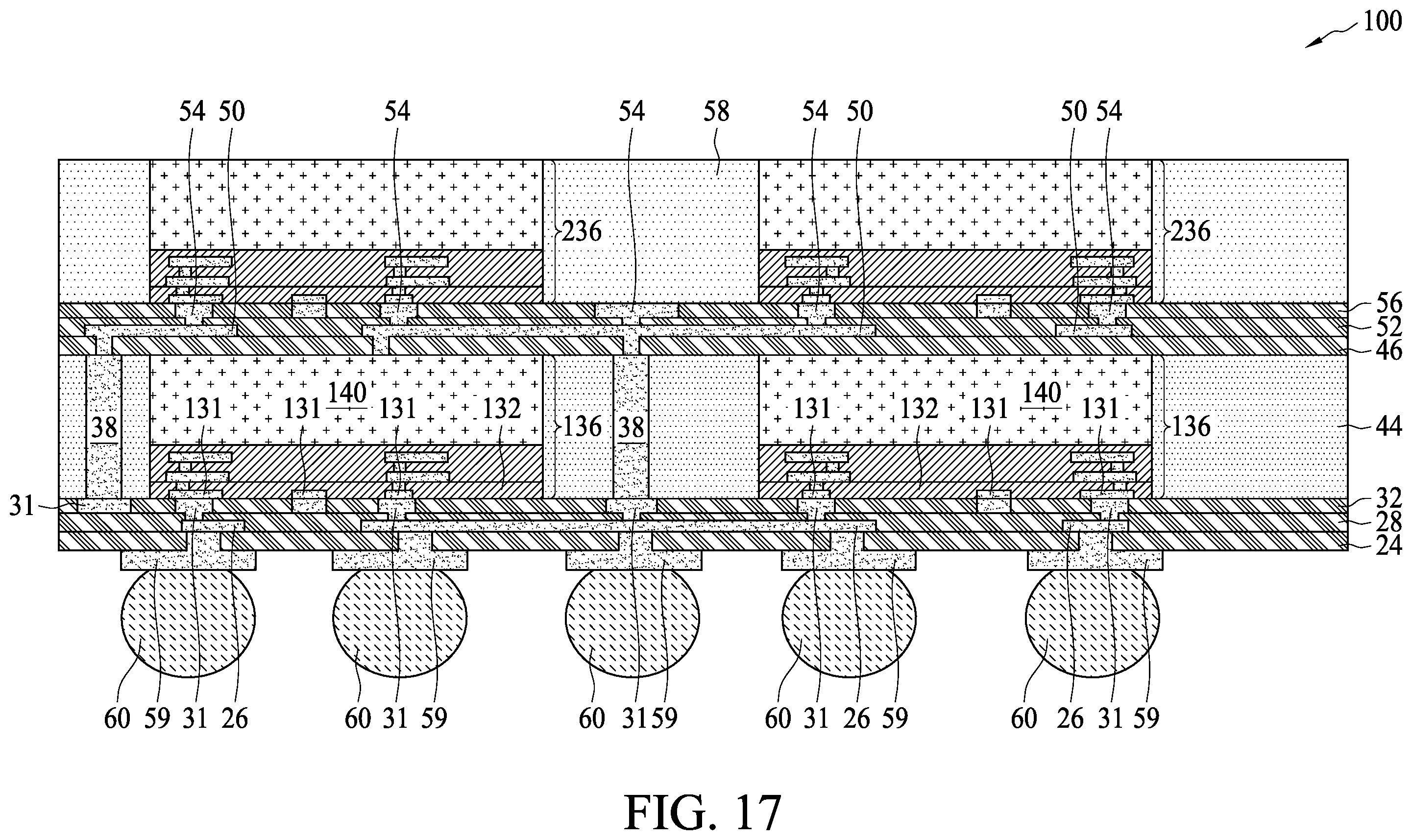 Patent US11810899 Figure 17 – 3DIC formation with dies bonded to formed RDLs