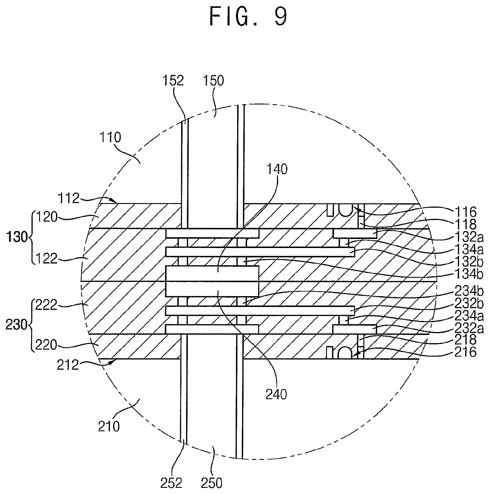 Patent US11810900 Figure 9 – Semiconductor packages stacked by wafer bonding process and methods of manufacturing the semiconductor packages