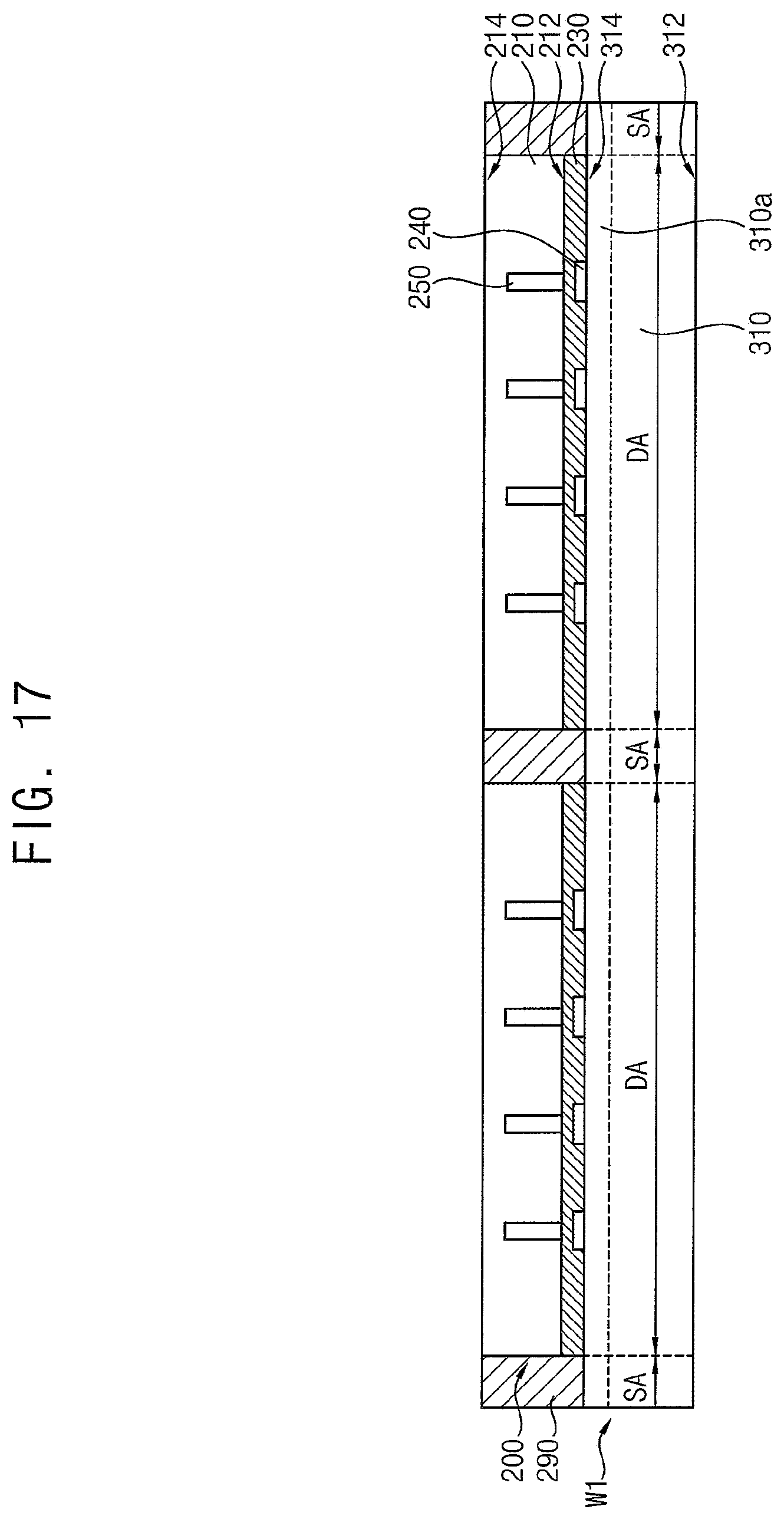 Patent US11810900 Figure 17 – Semiconductor packages stacked by wafer bonding process and methods of manufacturing the semiconductor packages