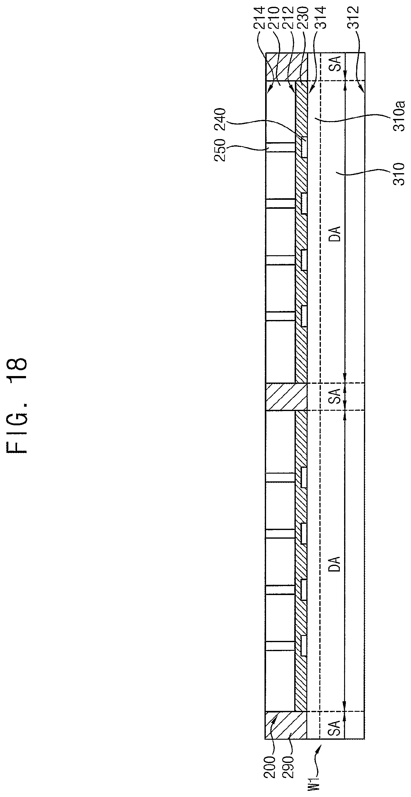 Patent US11810900 Figure 18 – Semiconductor packages stacked by wafer bonding process and methods of manufacturing the semiconductor packages