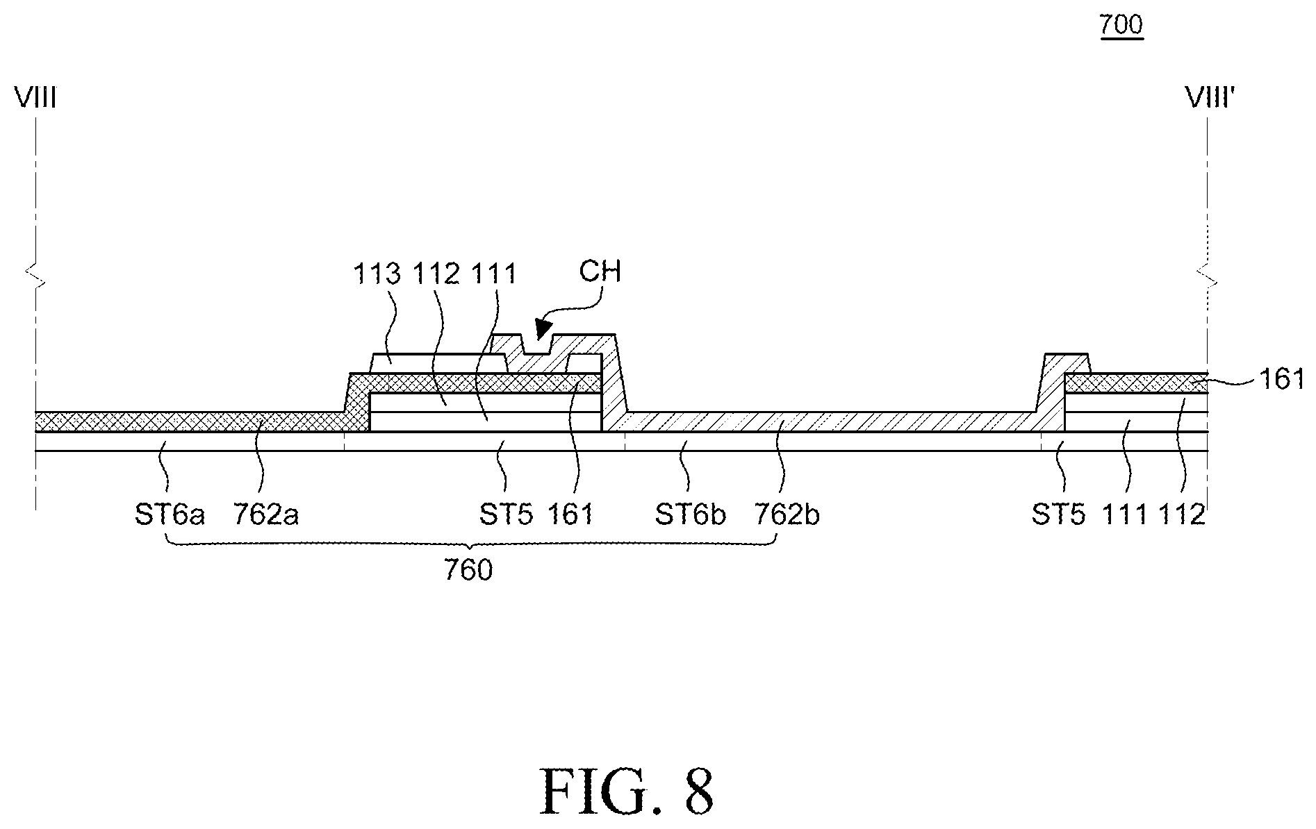 Patent US11810906 Figure 8 – Stretchable display device