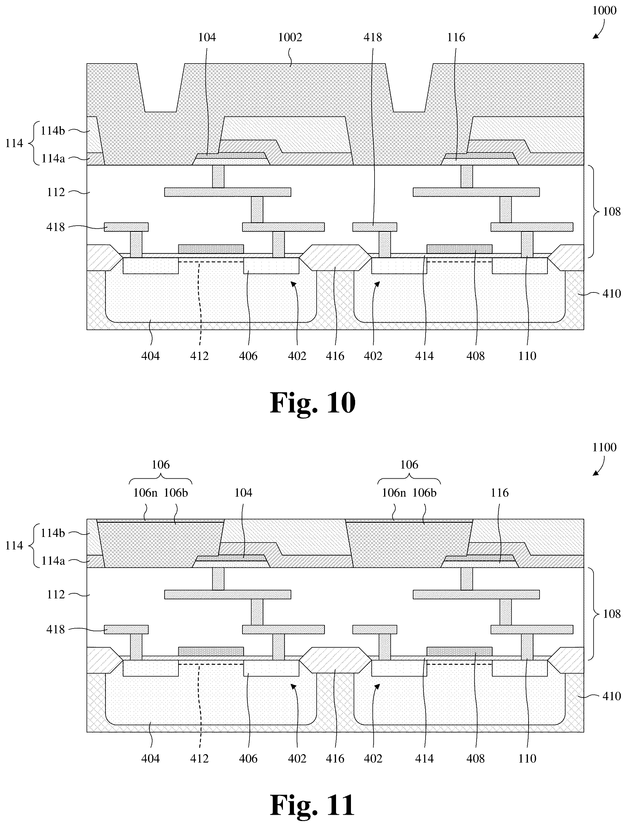 Patent US11810907 Figure 10 – Pixel structure for displays
