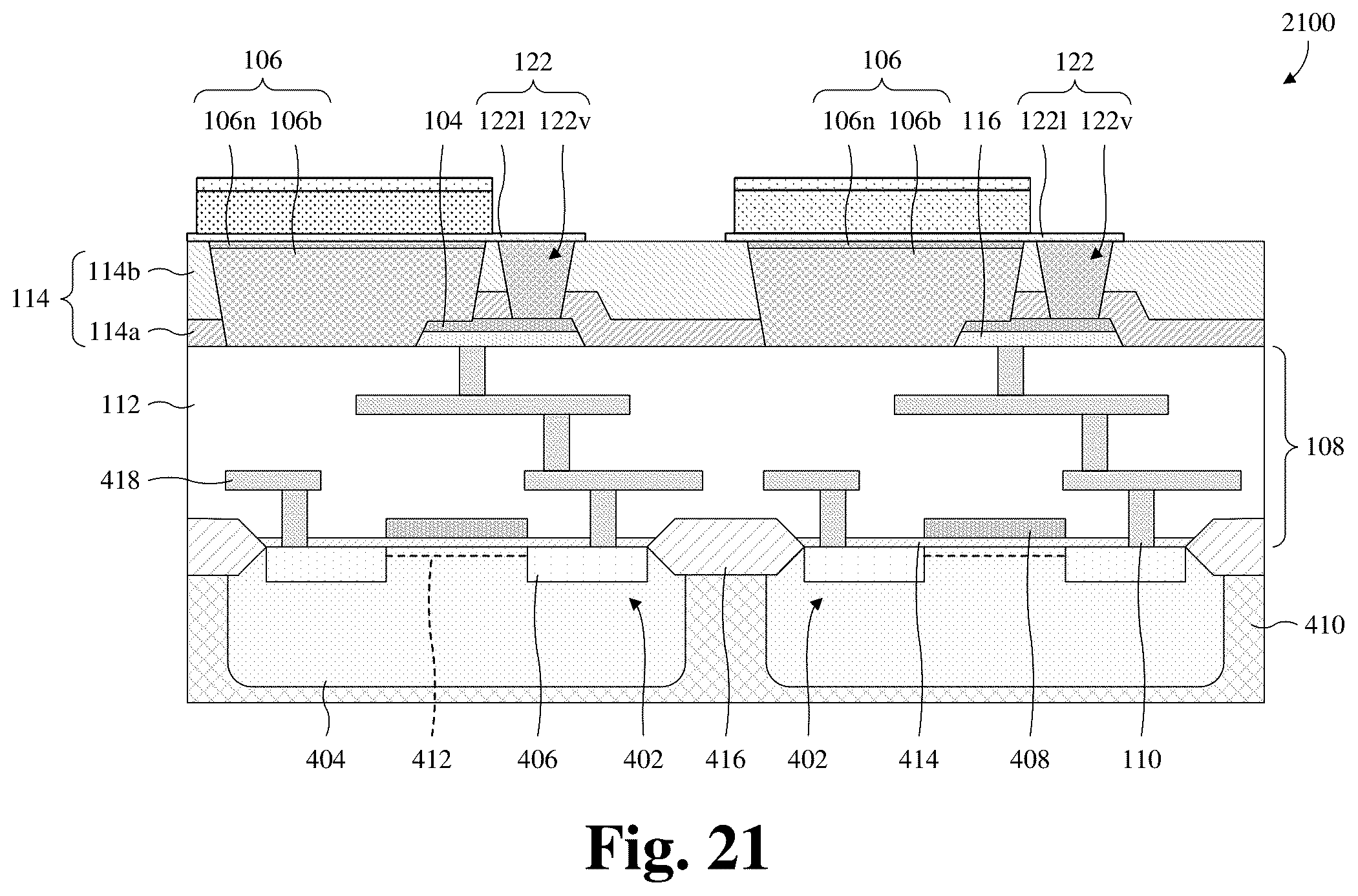 Patent US11810907 Figure 16 – Pixel structure for displays