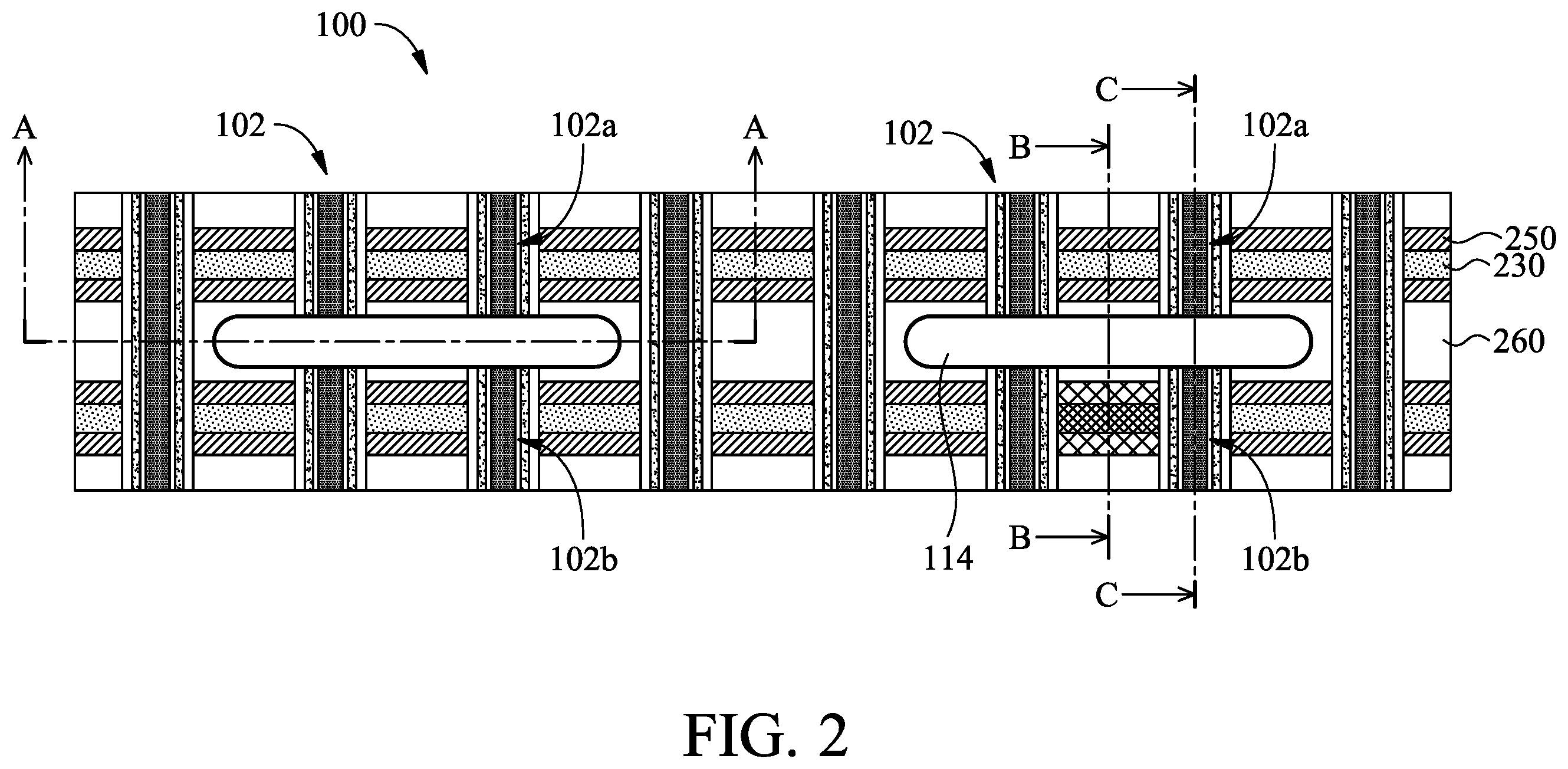 Patent US11810909 Figure 2 – Metal gate structure cutting process