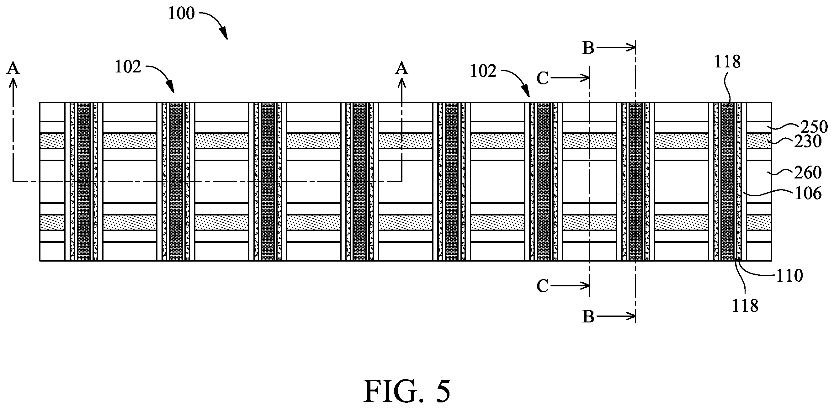 Patent US11810909 Figure 5 – Metal gate structure cutting process