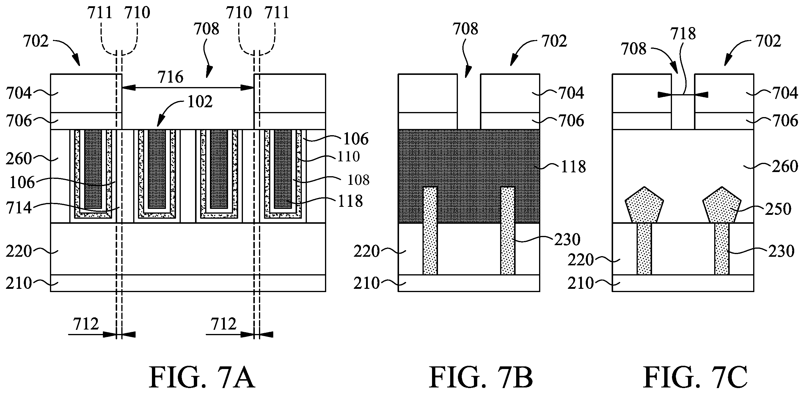 Patent US11810909 Figure 7 – Metal gate structure cutting process