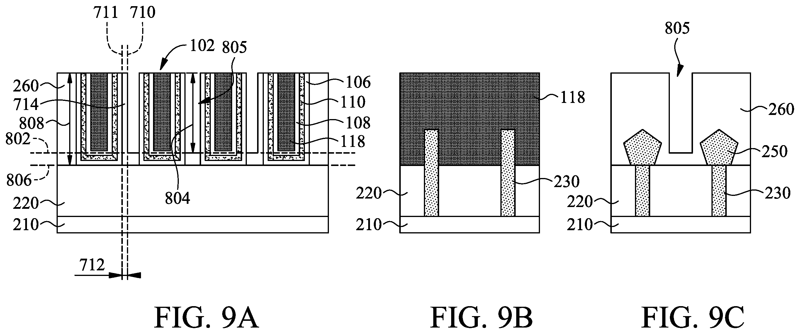 Patent US11810909 Figure 9 – Metal gate structure cutting process