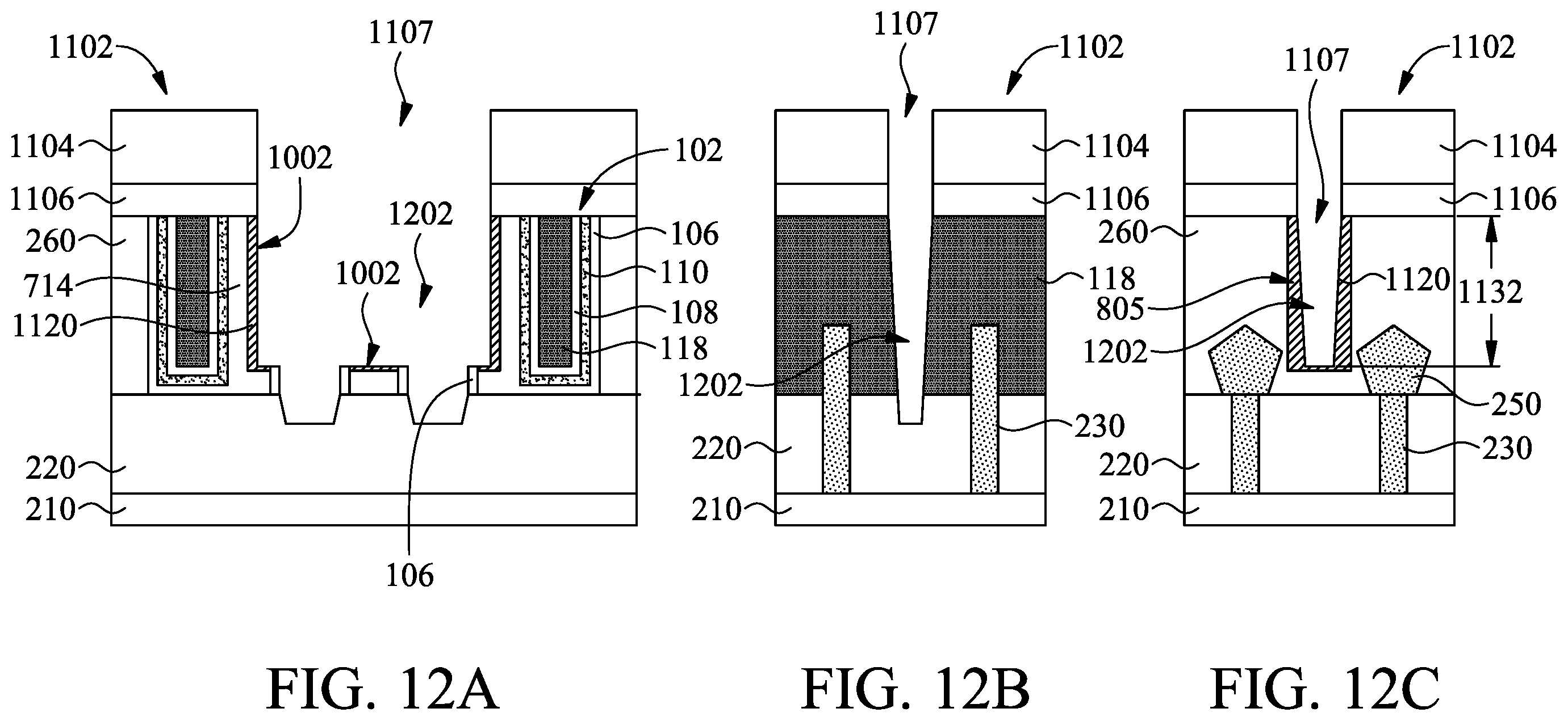 Patent US11810909 Figure 12 – Metal gate structure cutting process