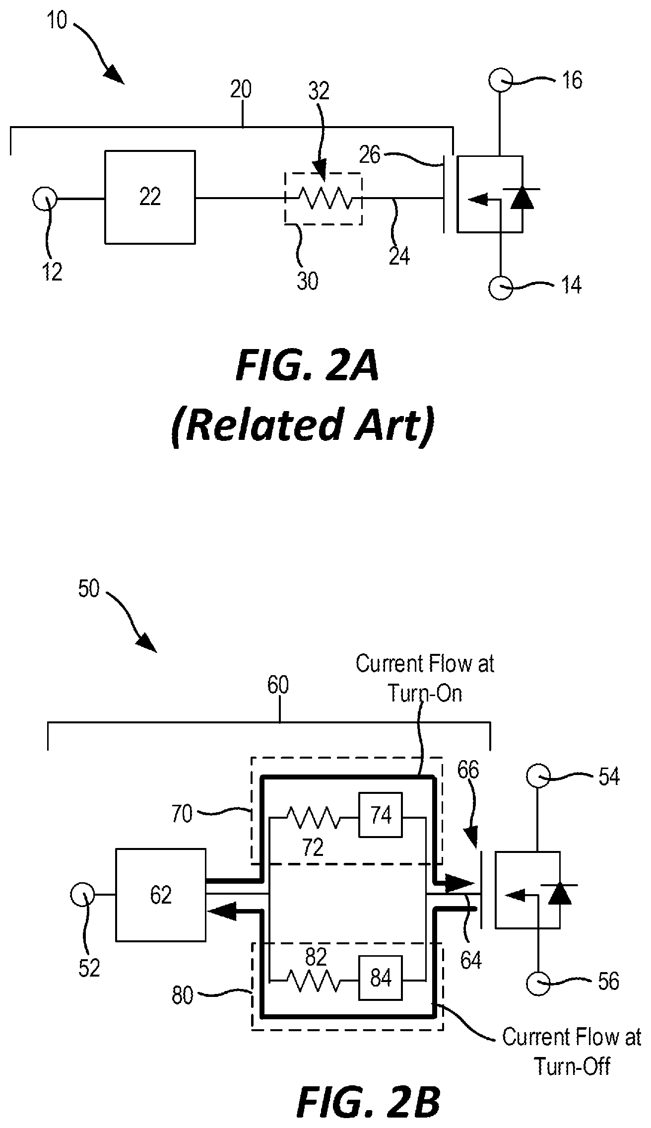 Patent US11810912 Figure 2 – Semiconductor devices having asymmetric integrated gate resistors for balanced turn-on/turn-off behavior
