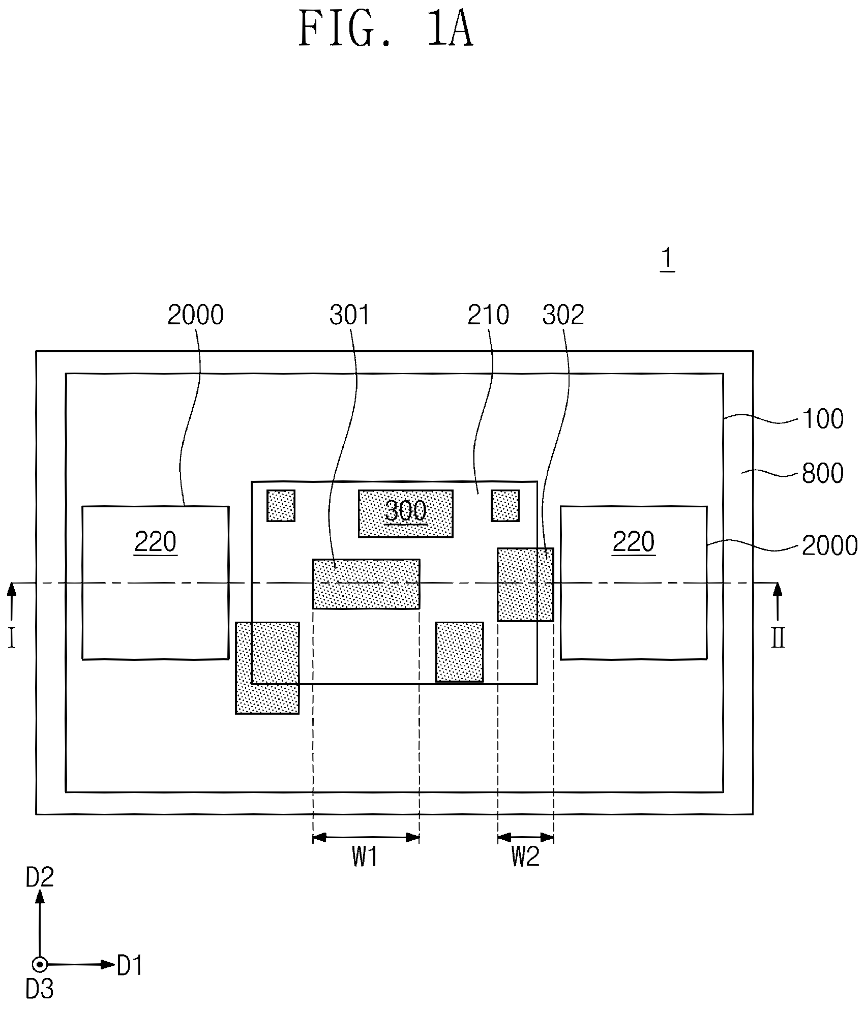 Patent US11810915 Figure 1 – Semiconductor package with redistribution substrate having embedded passive device