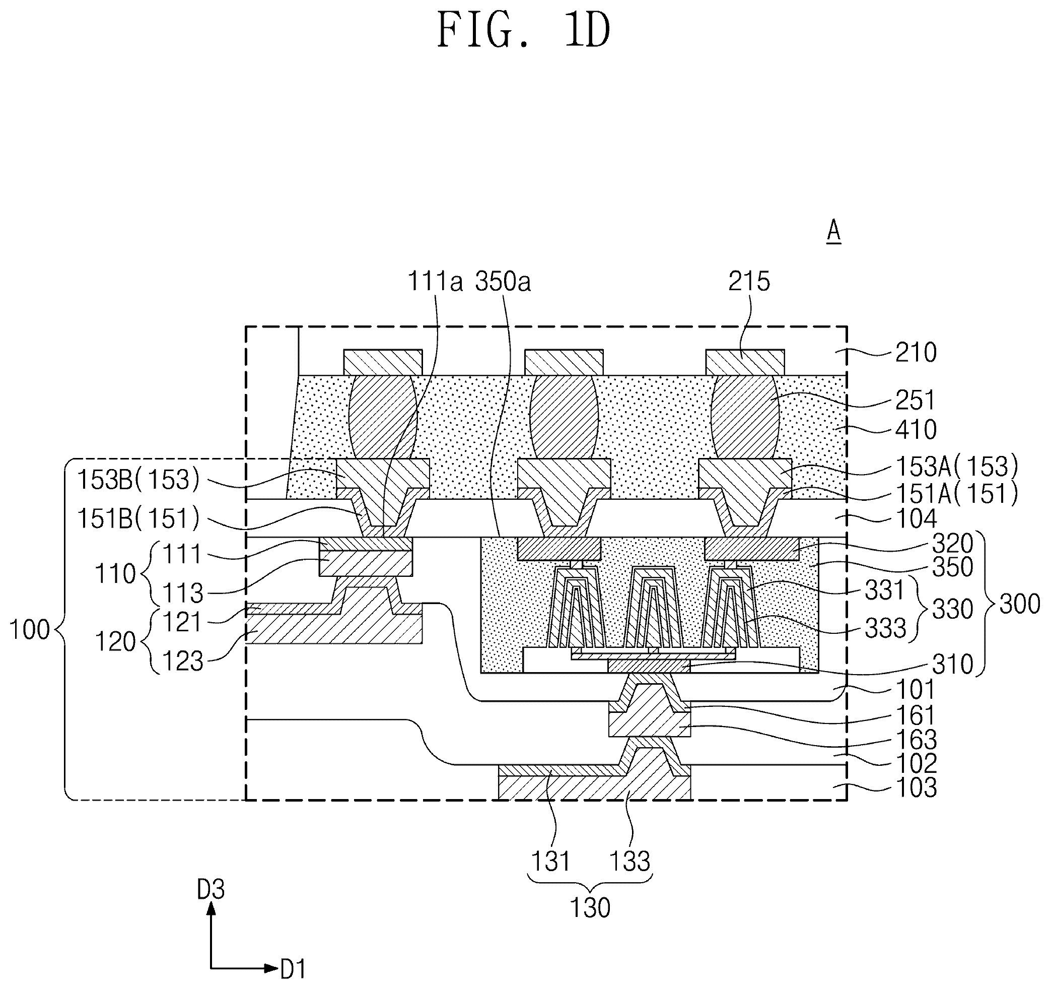 Patent US11810915 Figure 4 – Semiconductor package with redistribution substrate having embedded passive device