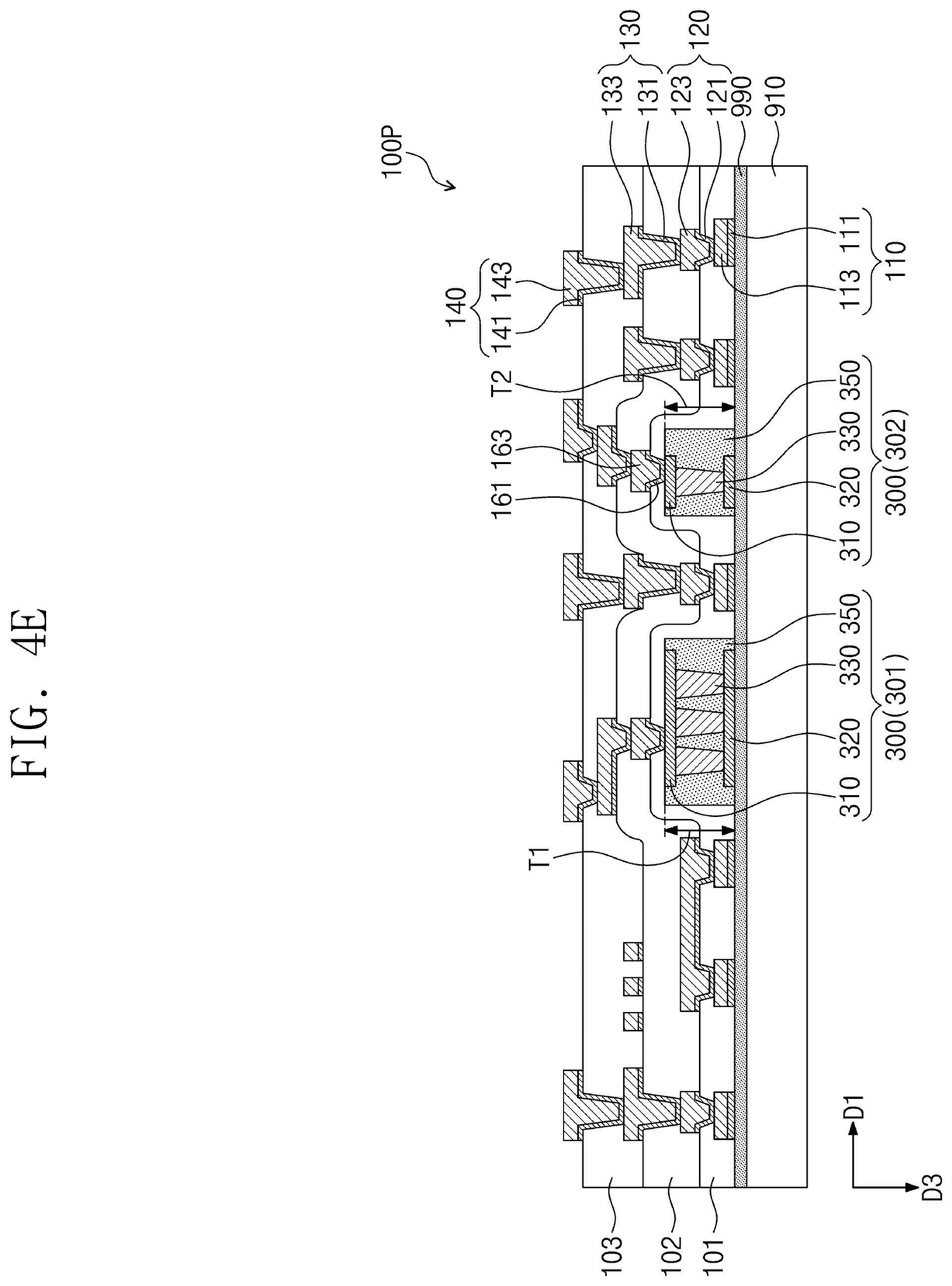 Patent US11810915 Figure 10 – Semiconductor package with redistribution substrate having embedded passive device