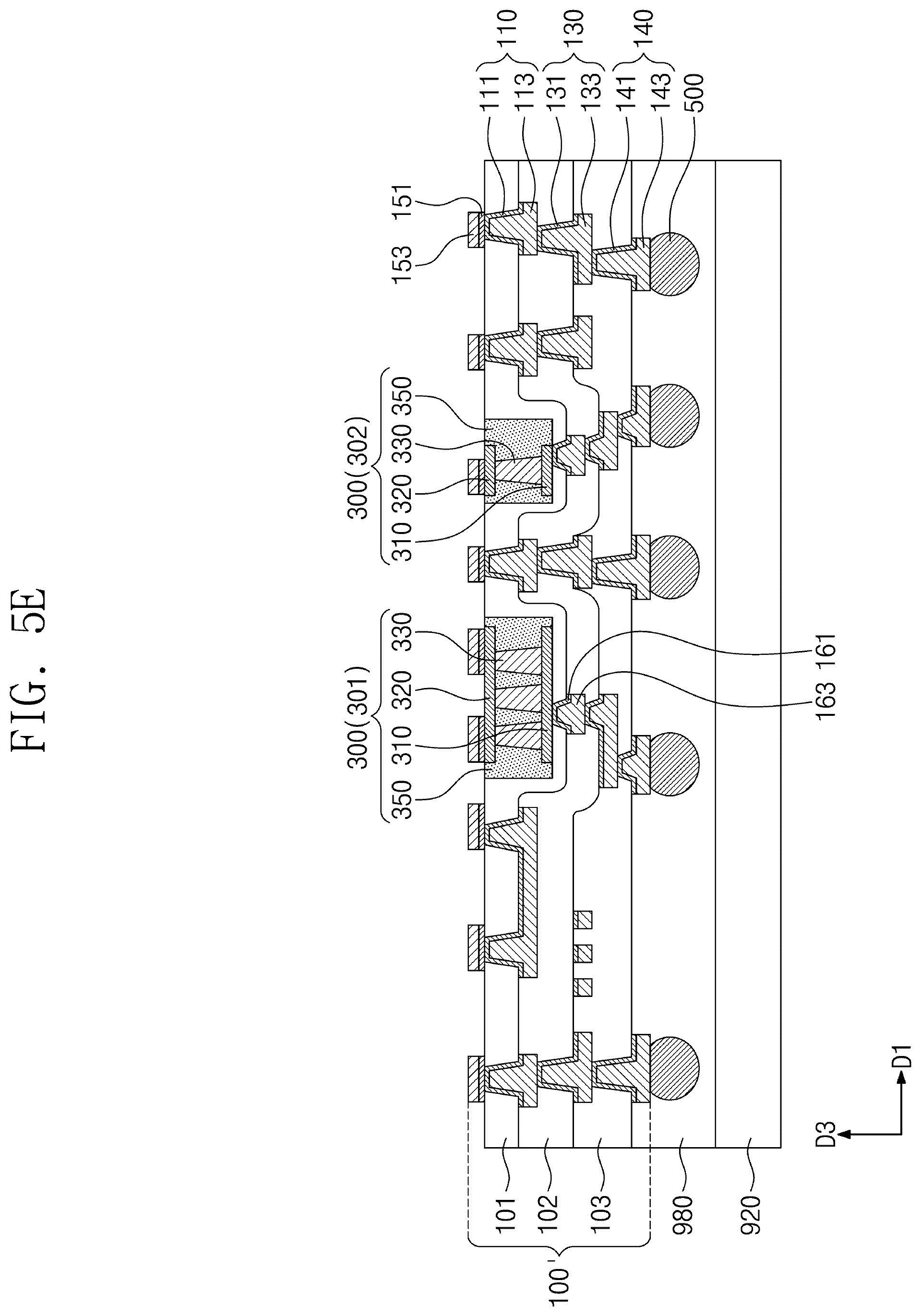 Patent US11810915 Figure 19 – Semiconductor package with redistribution substrate having embedded passive device
