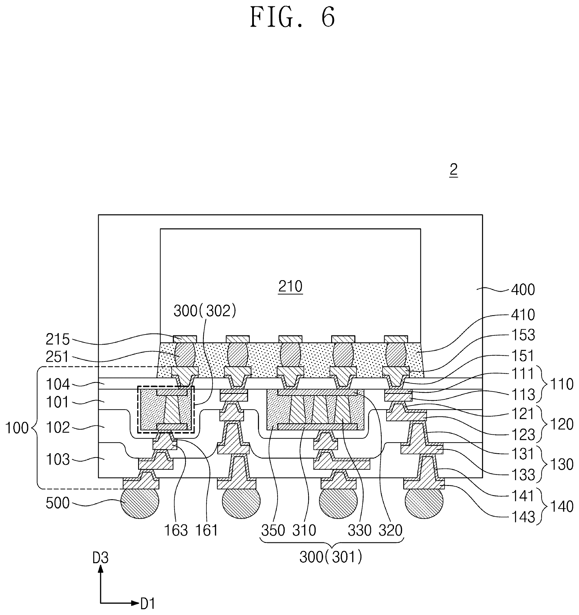 Patent US11810915 Figure 20 – Semiconductor package with redistribution substrate having embedded passive device