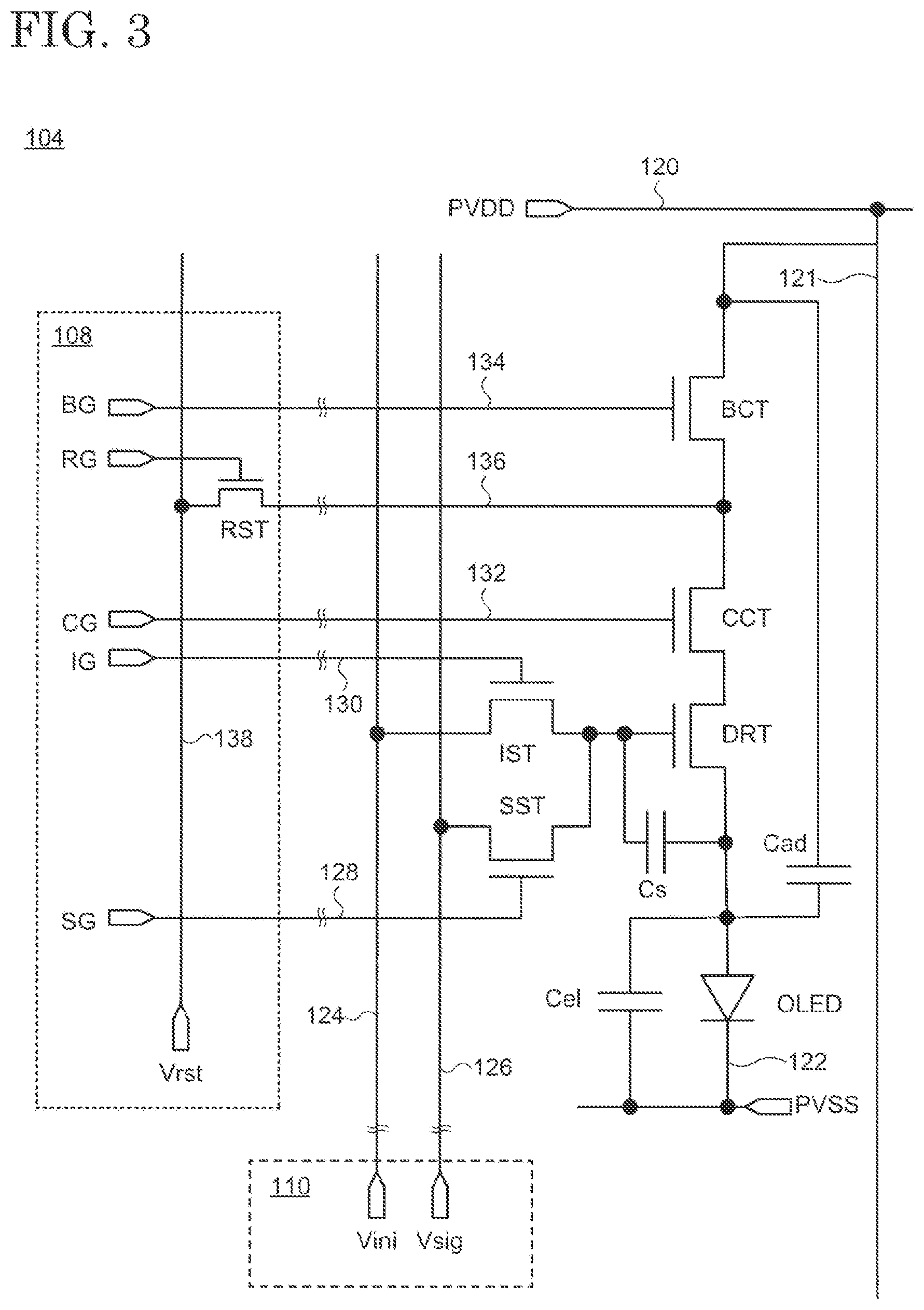 Patent US11810925 Figure 3 – TFT array substrate