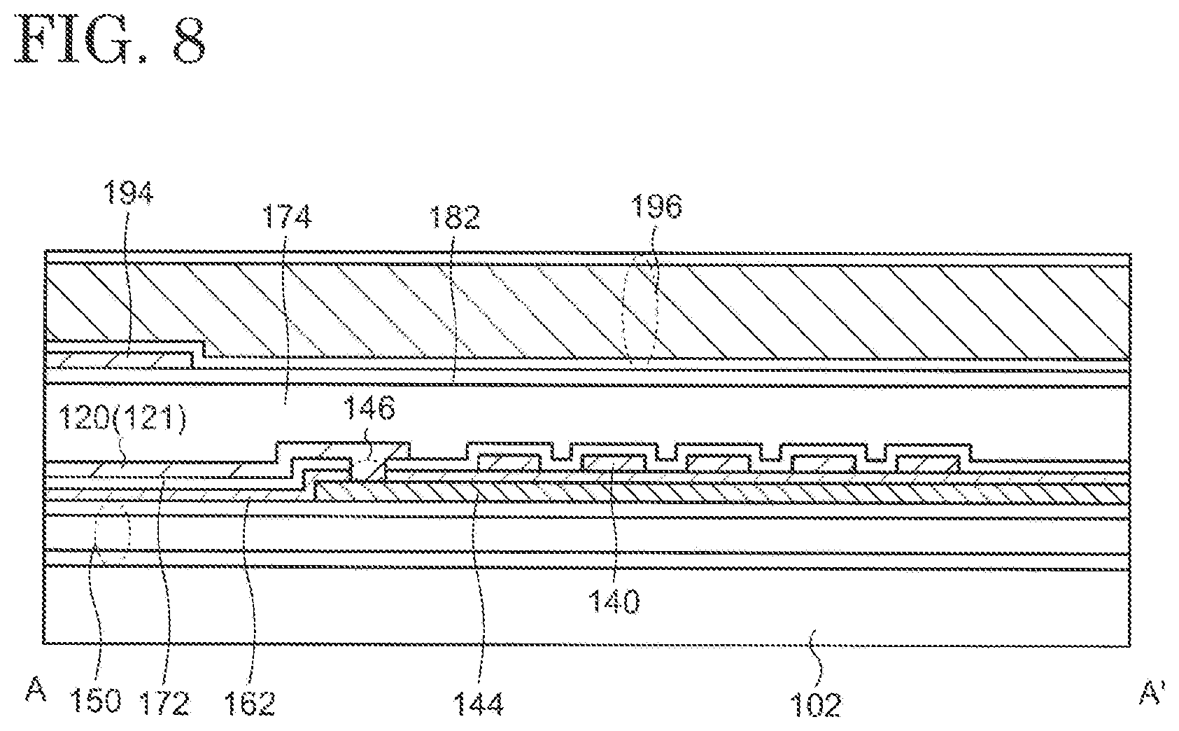 Patent US11810925 Figure 8 – TFT array substrate