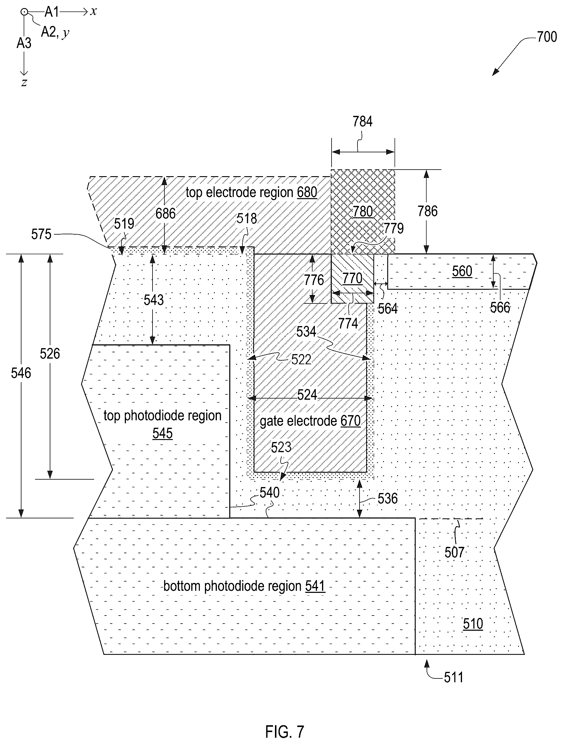 Patent US11810931 Figure 5 – Pixel-array substrate