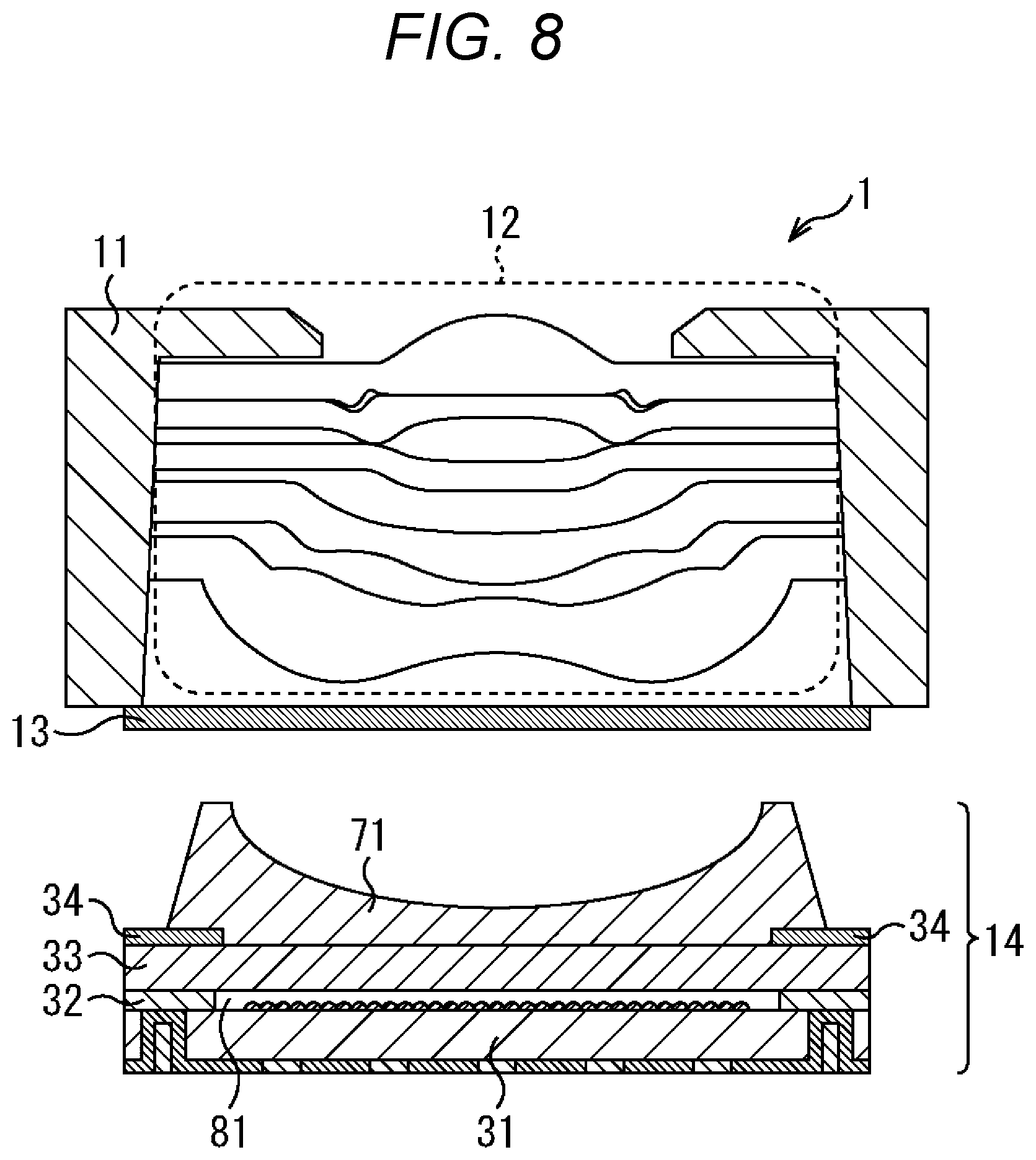 Patent US11810935 Figure 8 – Imaging device, solid state image sensor, and electronic device