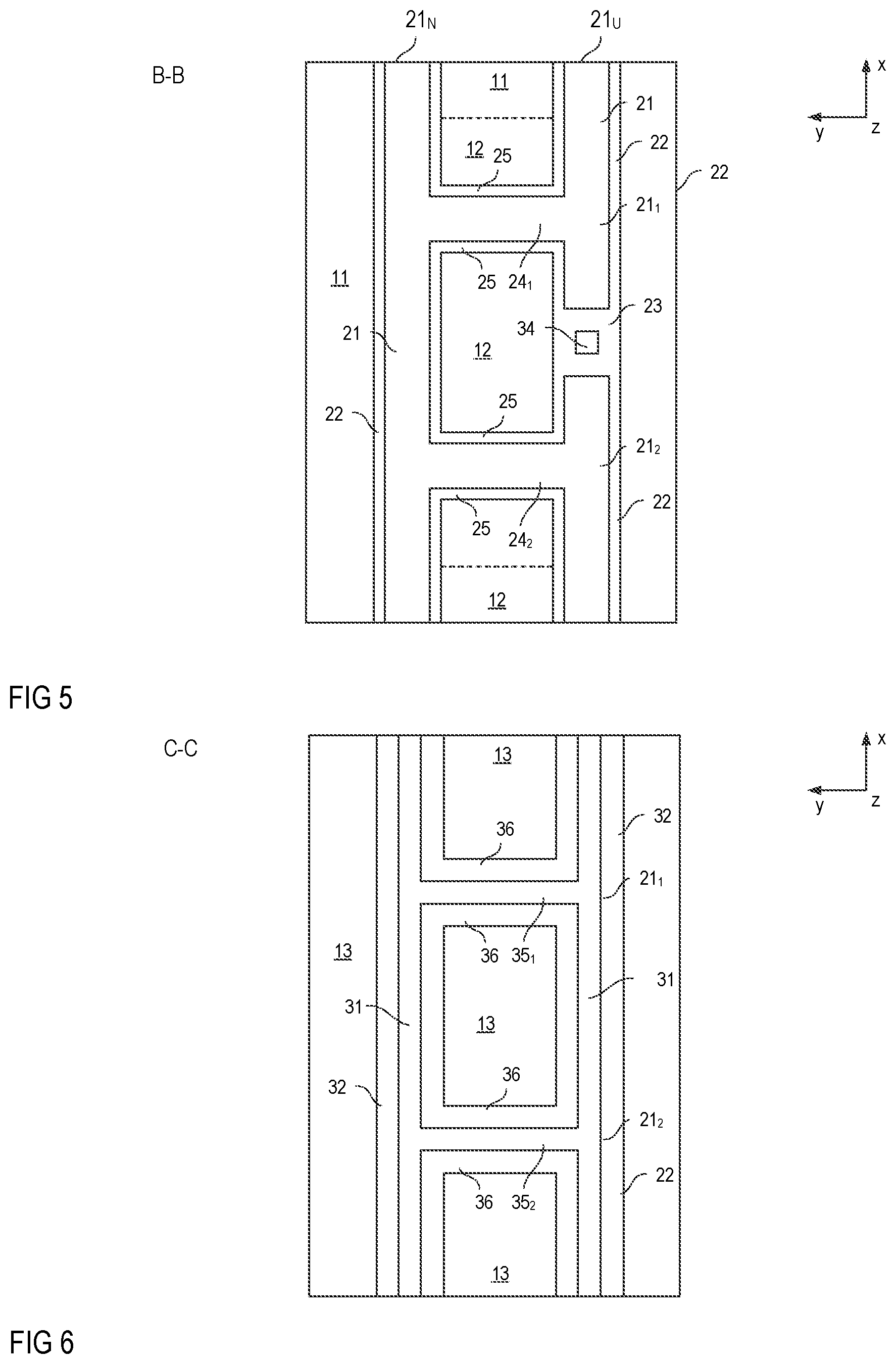 Patent US11810958 Figure 3 – Transistor component having gate electrodes and field electrodes