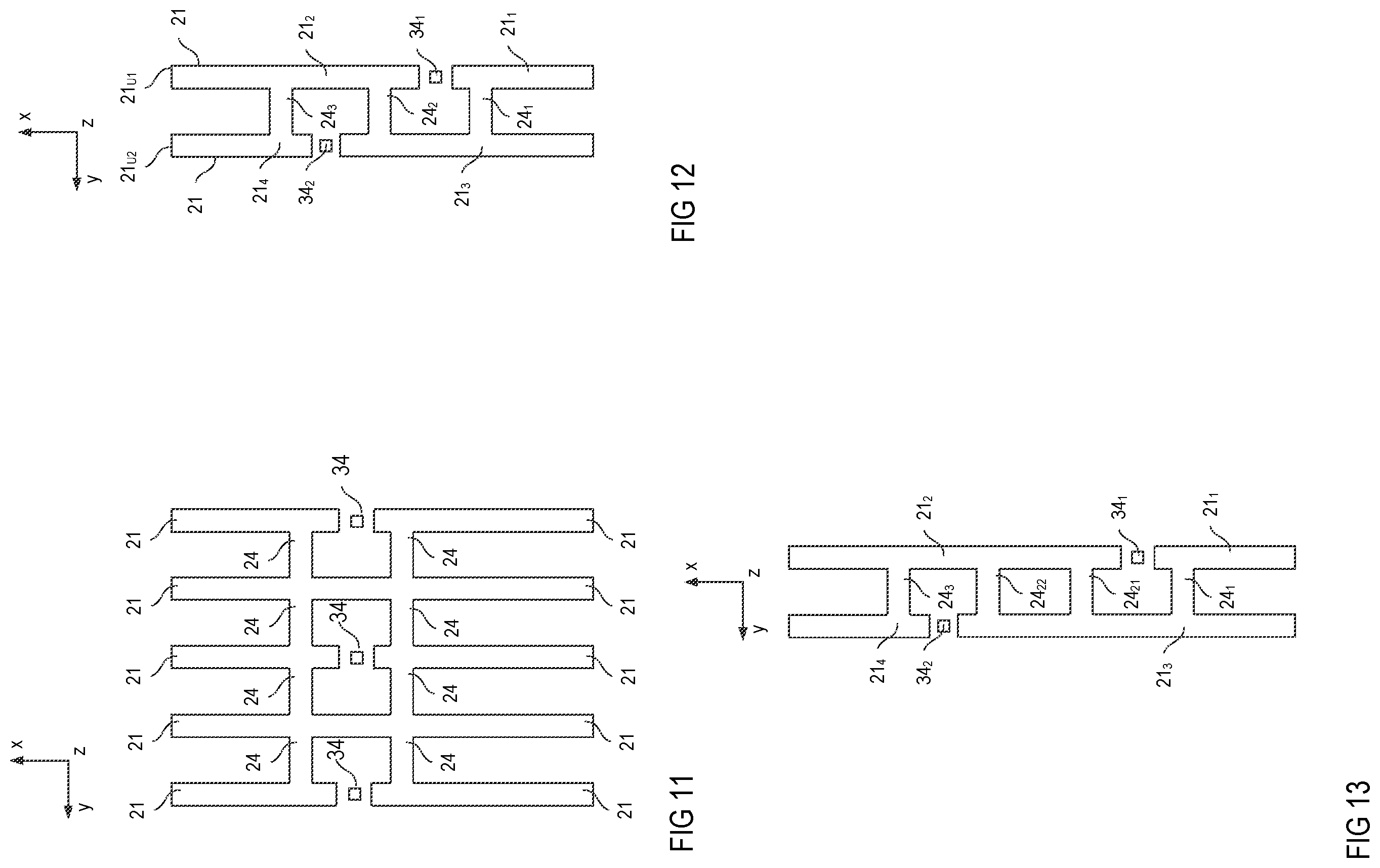 Patent US11810958 Figure 7 – Transistor component having gate electrodes and field electrodes