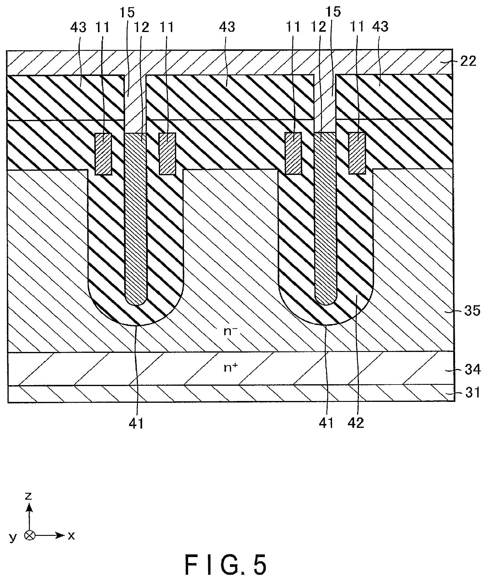 Patent US11810975 Figure 5 – Semiconductor device