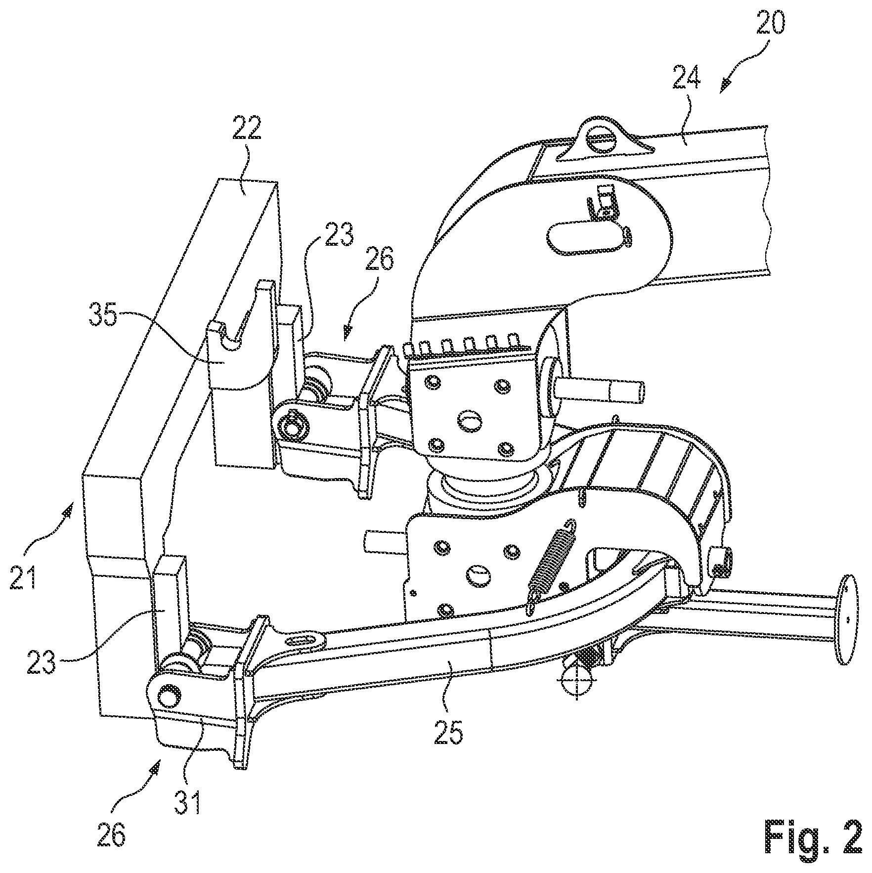 Patent US11812679 Figure 2 – Adapter of an agricultural implement and agricultural implement