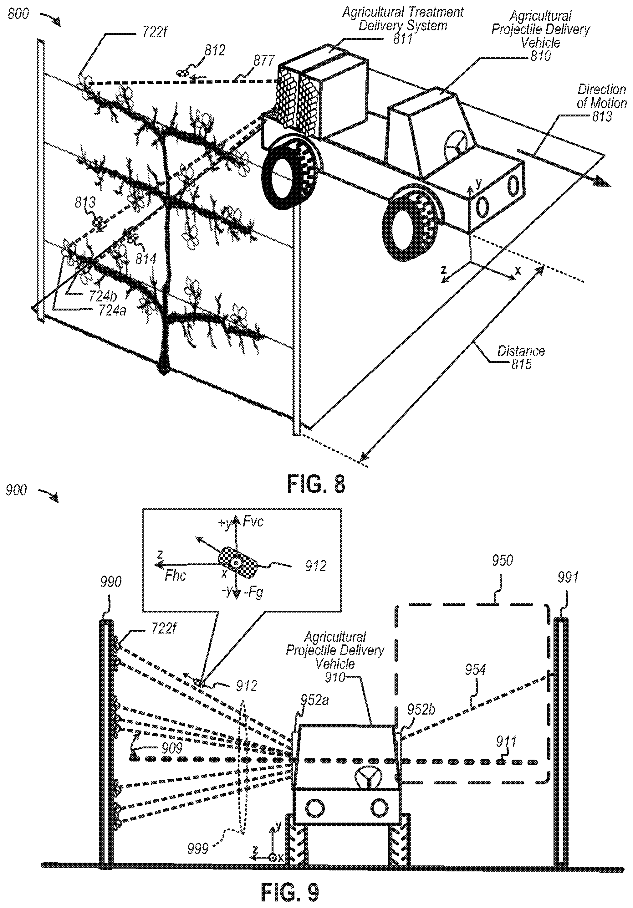 Patent US11812681 Figure 11 – Precision treatment of agricultural objects on a moving platform