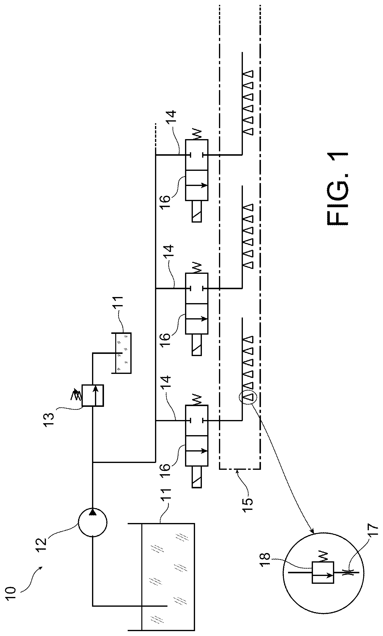Patent US11812686 Figure 1 – Spraying system for agricultural vehicle and spraying method using such a system