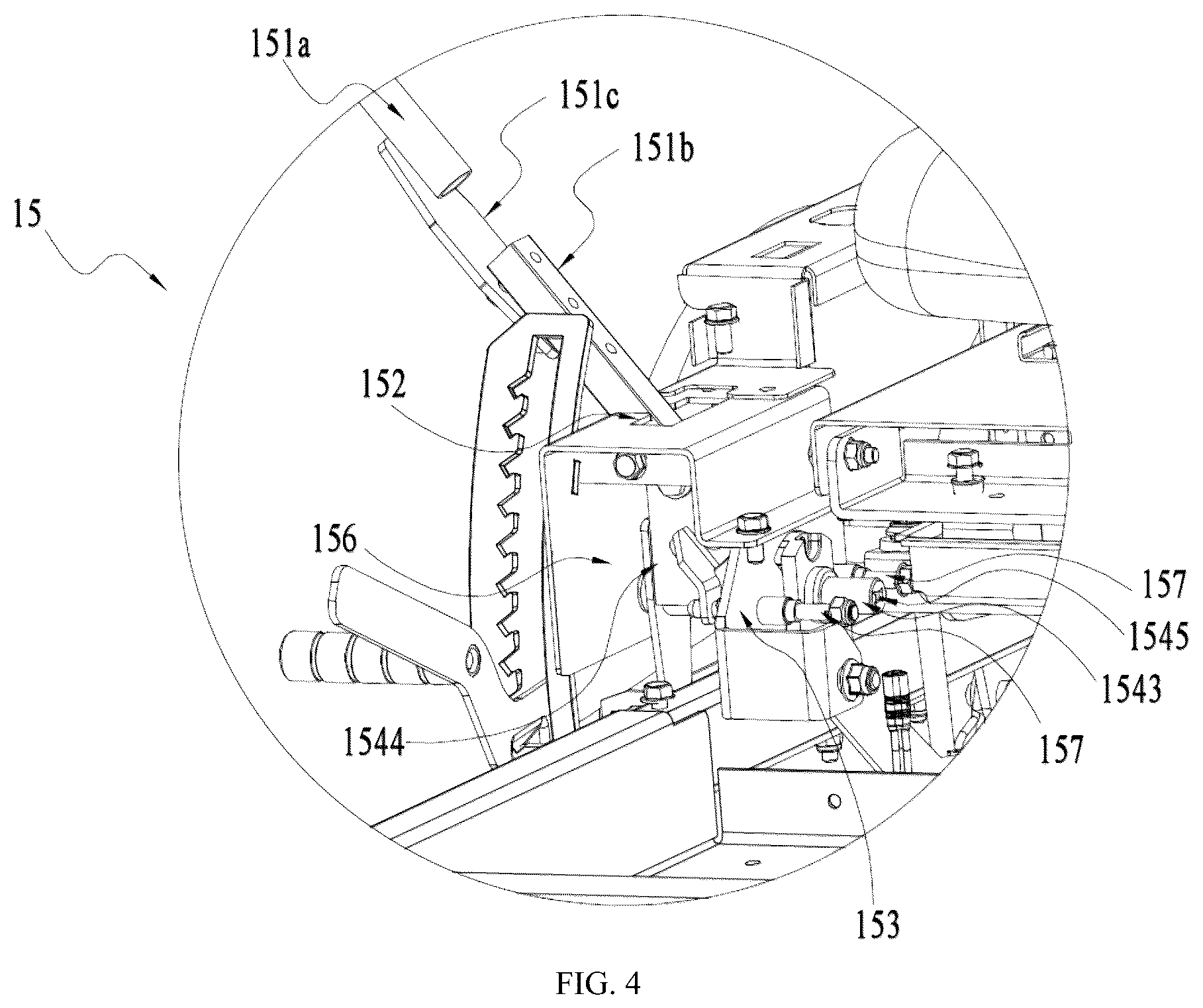 Patent US11812688 Figure 4 – Riding lawn mower and operating apparatus with position detection for the same