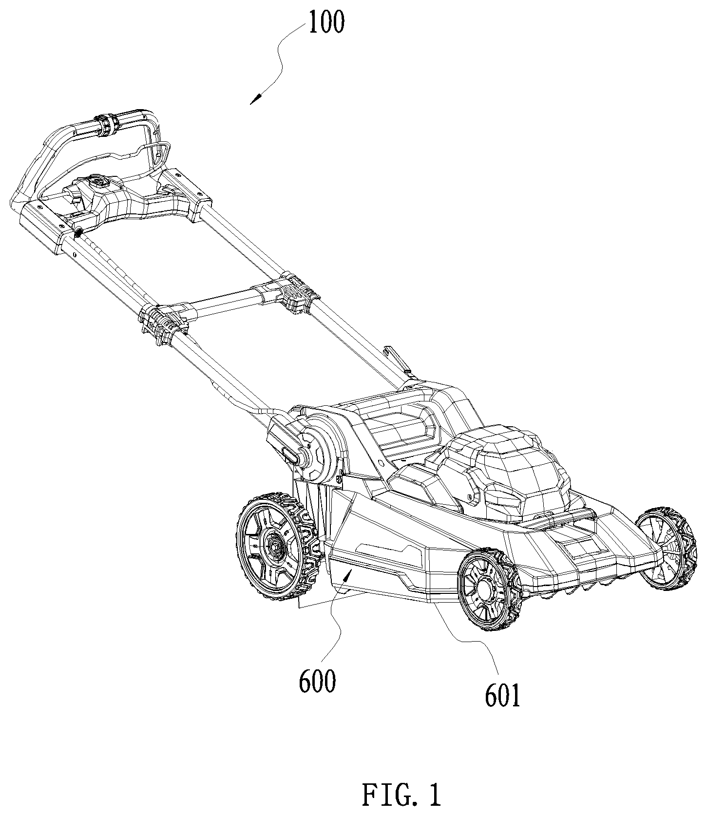 Patent US11812690 Figure 1 – Lawn mower and blade assembly